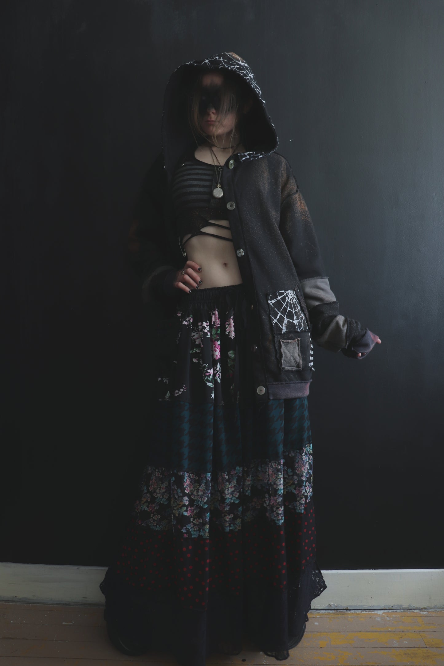 RootsThatSpreadSoDeep (One Size) Floor Length Floral Skirt