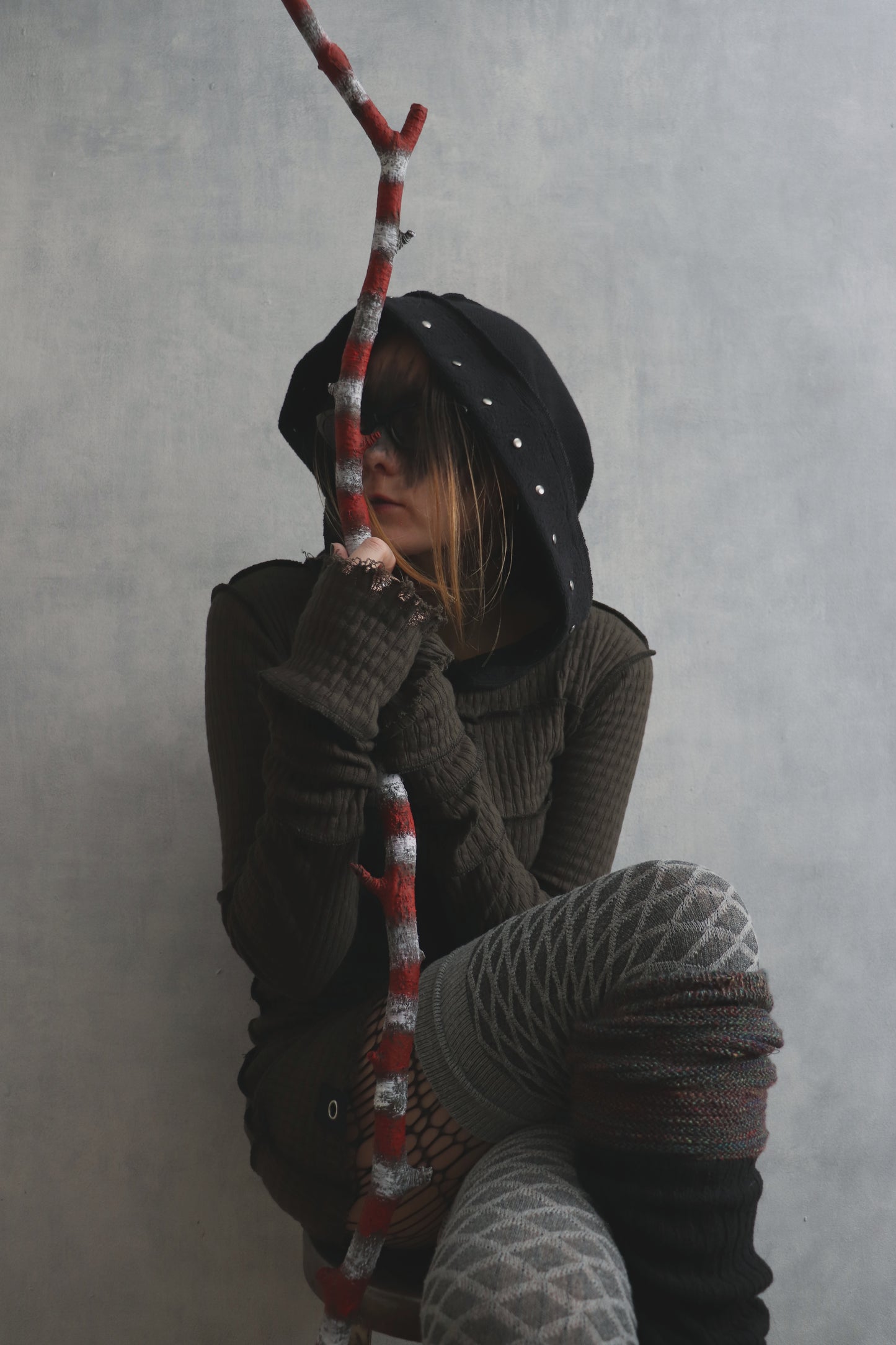 LikeIJustCantStopButICantGoOnForever (S, M) Hooded Long Sleeve Tatter Mini Dress