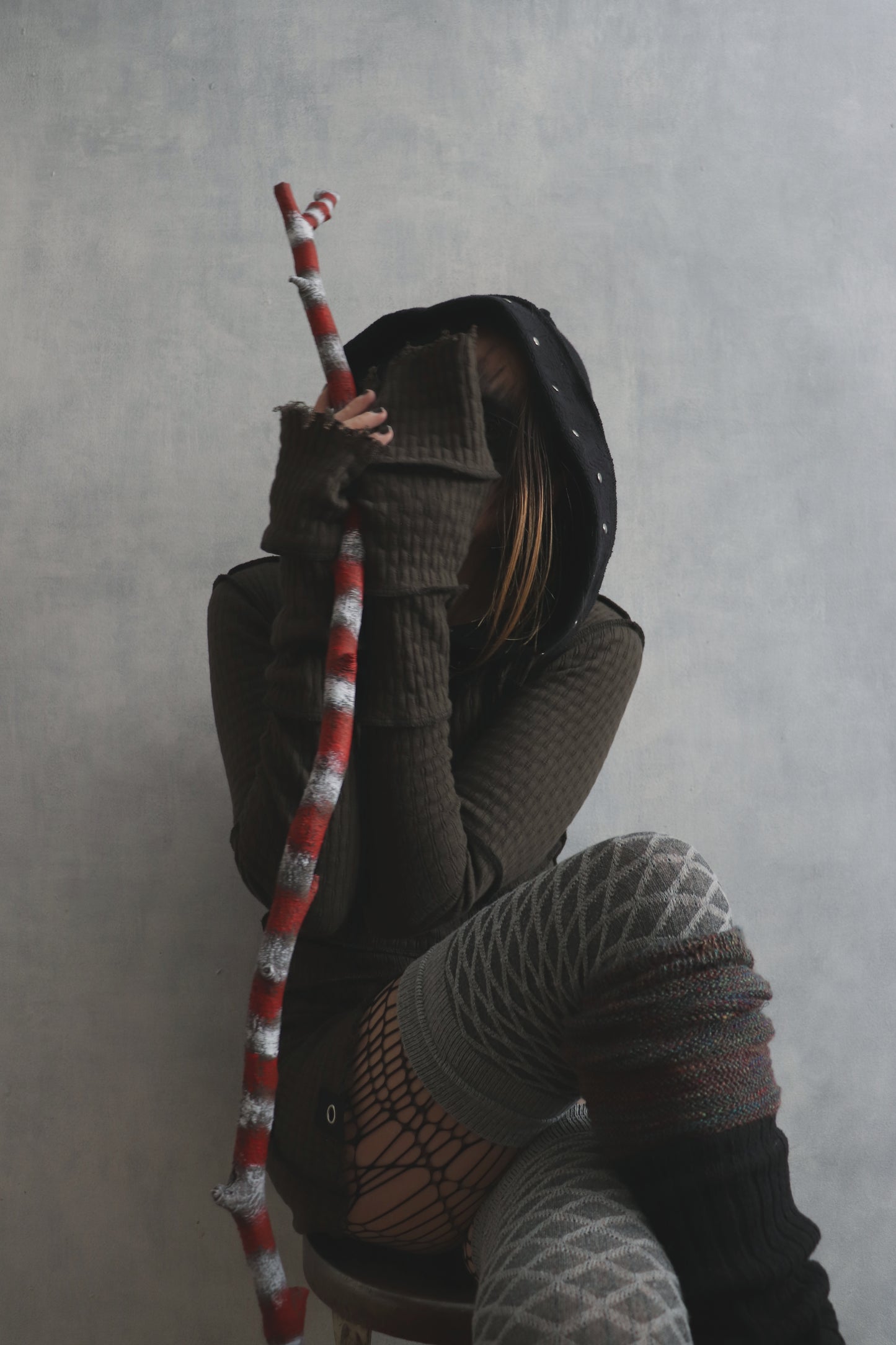 LikeIJustCantStopButICantGoOnForever (S, M) Hooded Long Sleeve Tatter Mini Dress