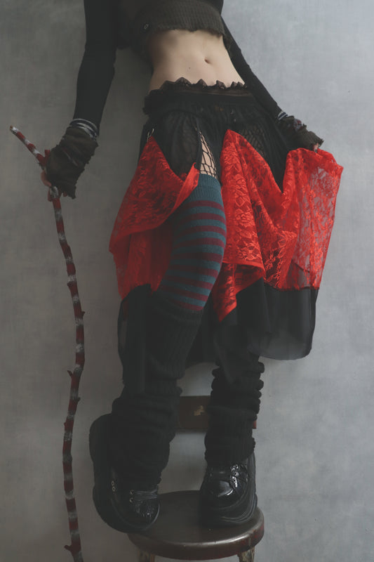 KnowThatLoveIsNotAWasteWhenLifeJustDoesntGoMyWay (One Size) Sheer And Lace Overlayer Skirt