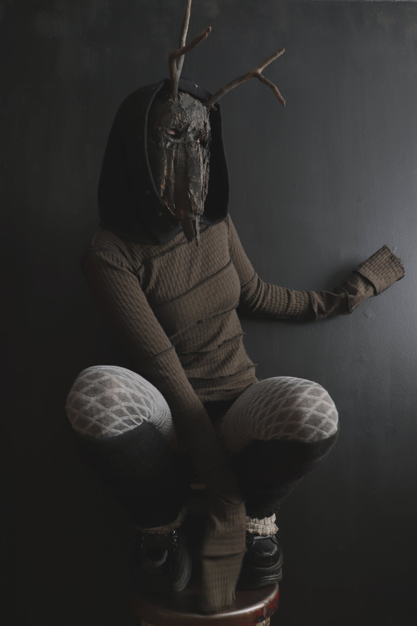 LikeIJustCantStopButICantGoOnForever (S, M) Hooded Long Sleeve Tatter Mini Dress