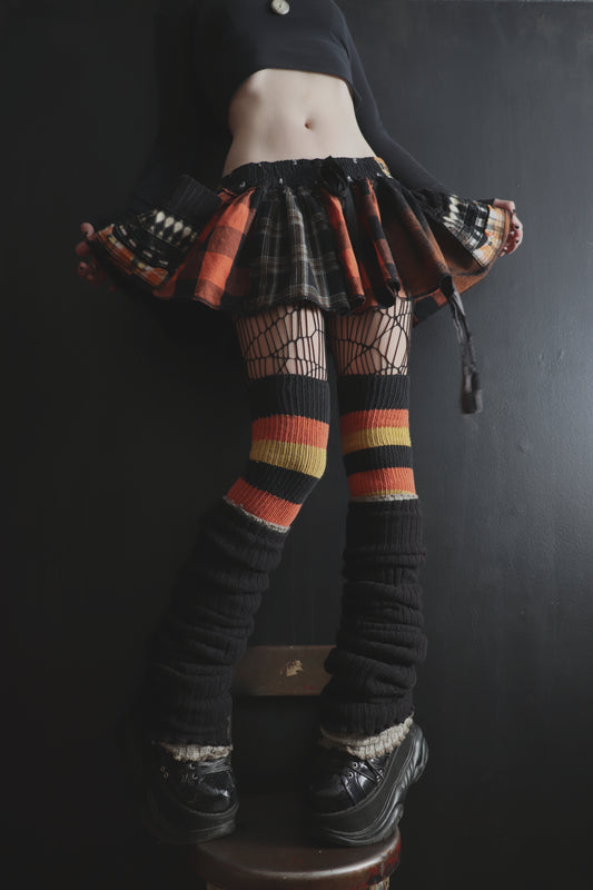 ItsTheFreakiestShow (One Size) Cotton Spatter Patch Mini Skirt With Pockets