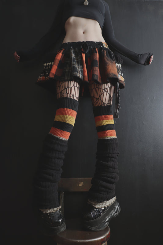 ItsTheFreakiestShow (One Size) Cotton Spatter Patch Mini Skirt With Pockets