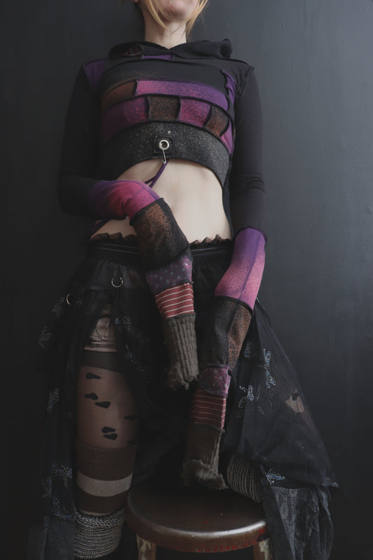 StarlightLooksSoGoodOnYou (S) Hooded Long Sleeve Tatter Shirt