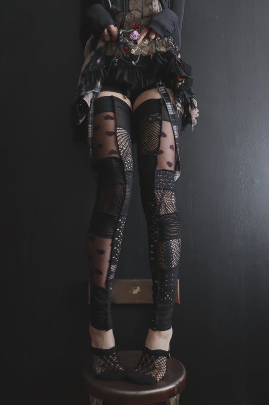 TakeADrinkThenLetsMakeOut (One Size) Footless Thigh High Stockings Little Love Mix