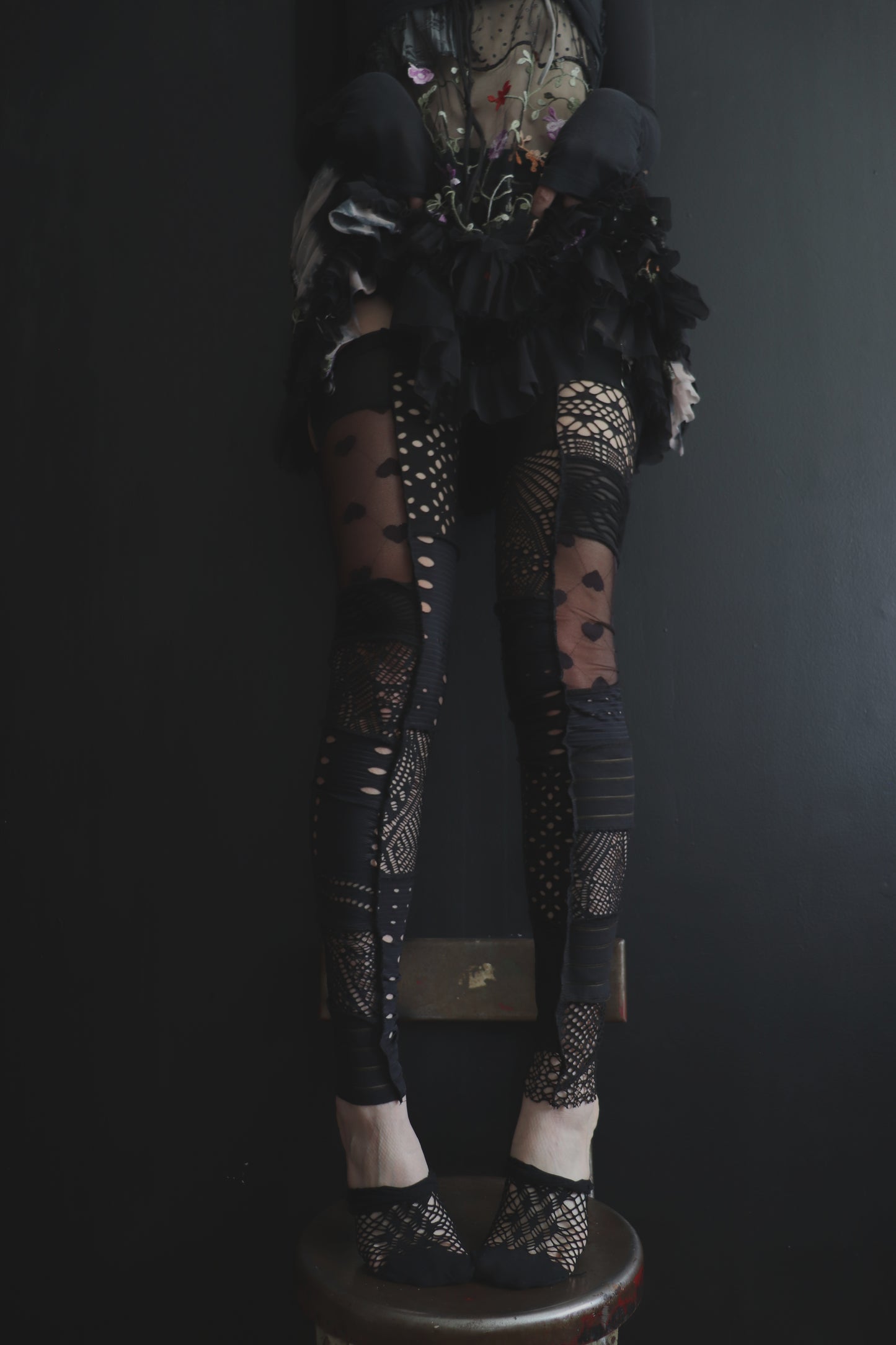 WhenItsTimeToPartyWeWillAlwaysPartyHard (One Size) Footless Thigh High Stockings Little Love Mix