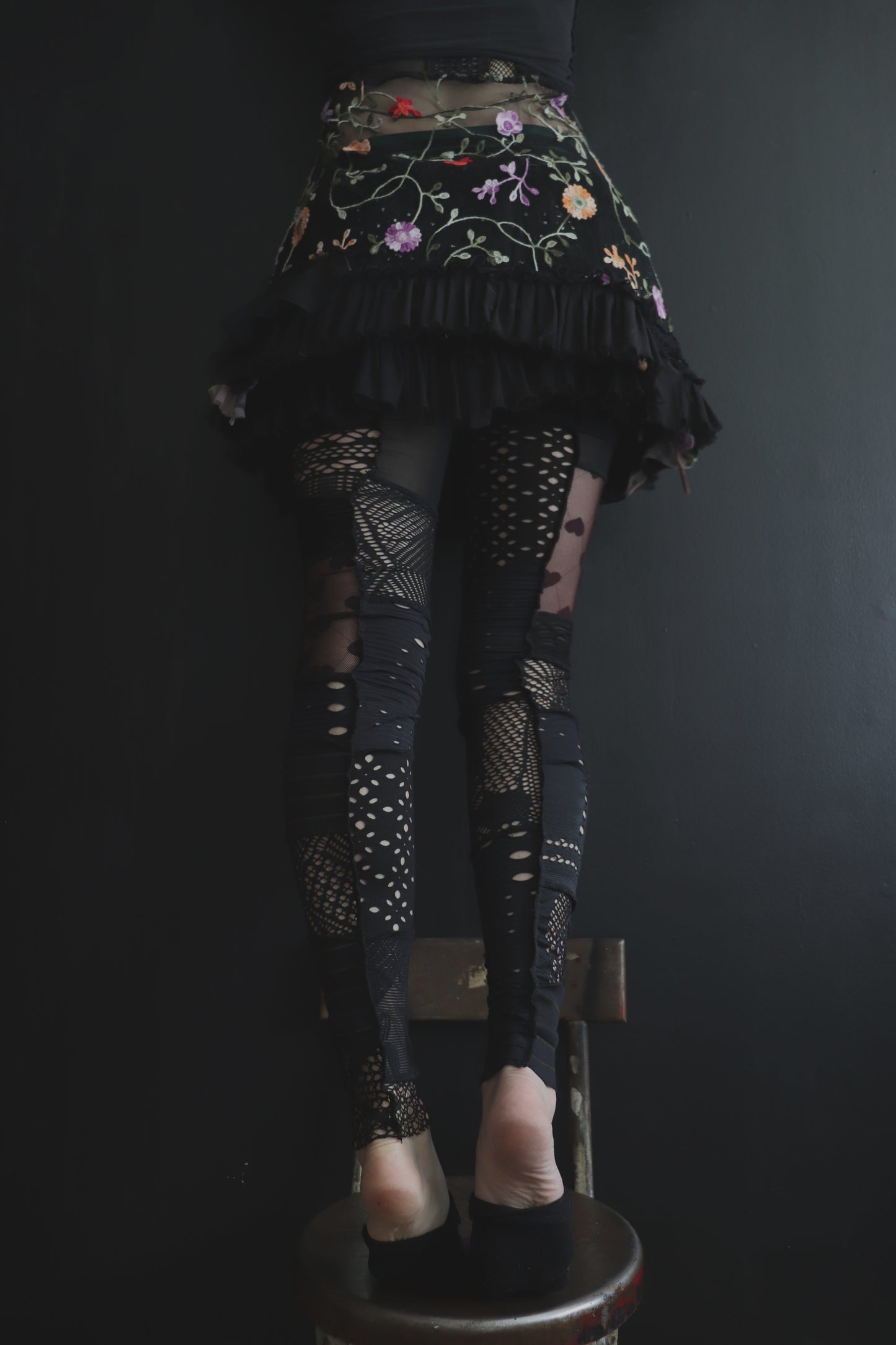 WhenItsTimeToPartyWeWillAlwaysPartyHard (One Size) Footless Thigh High Stockings Little Love Mix