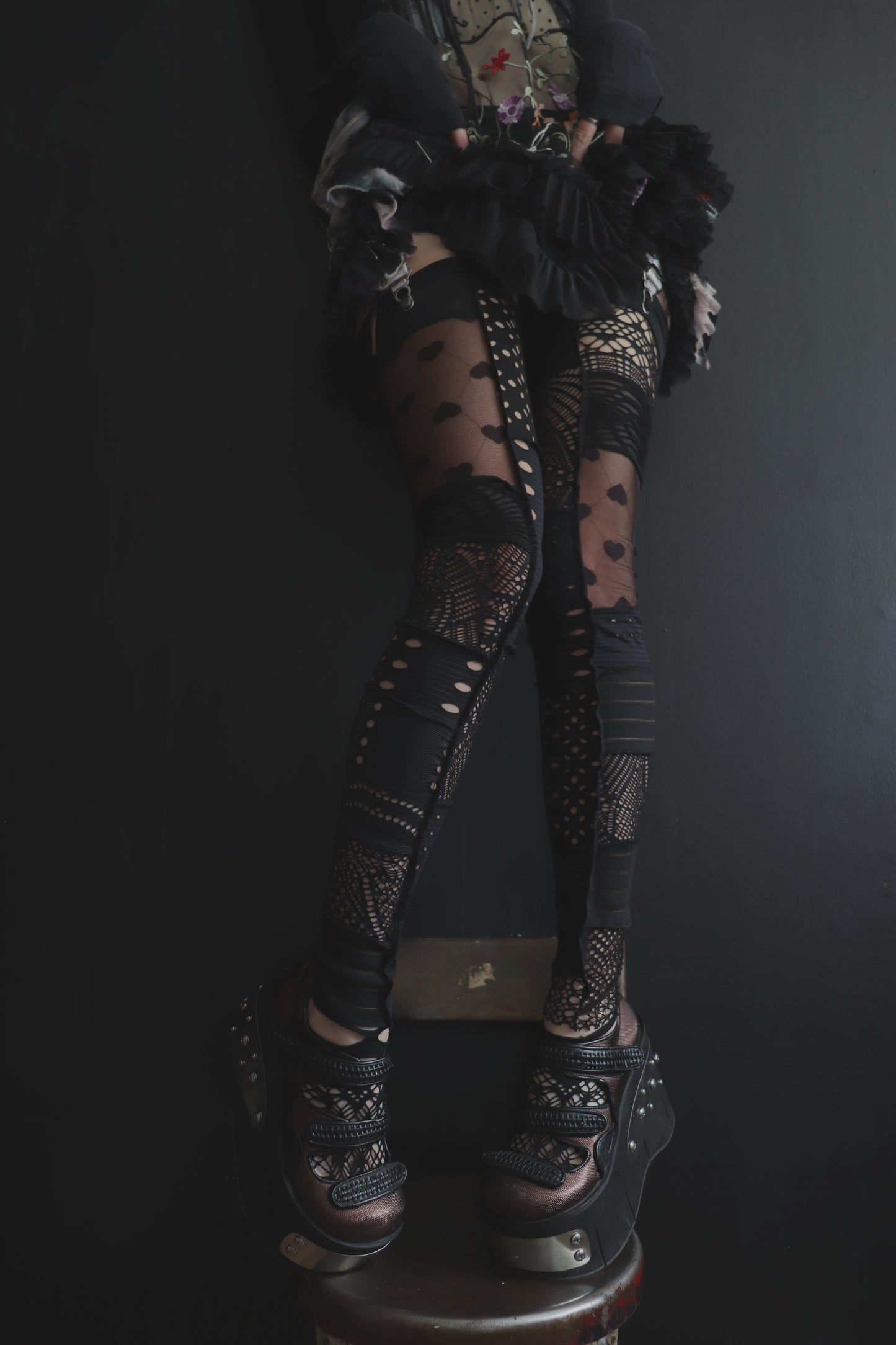 WhenItsTimeToPartyWeWillAlwaysPartyHard (One Size) Footless Thigh High Stockings Little Love Mix