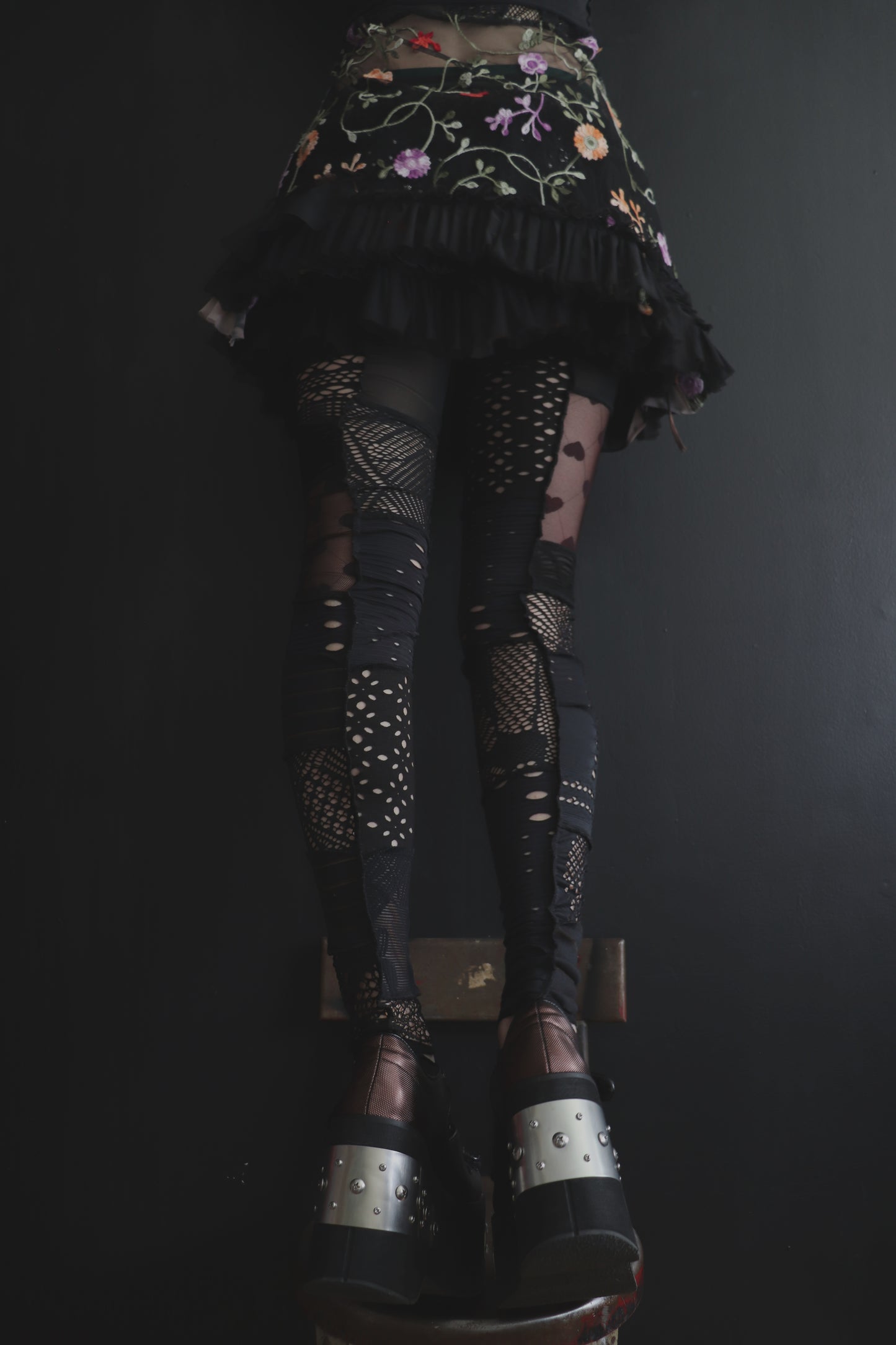 WhenItsTimeToPartyWeWillAlwaysPartyHard (One Size) Footless Thigh High Stockings Little Love Mix