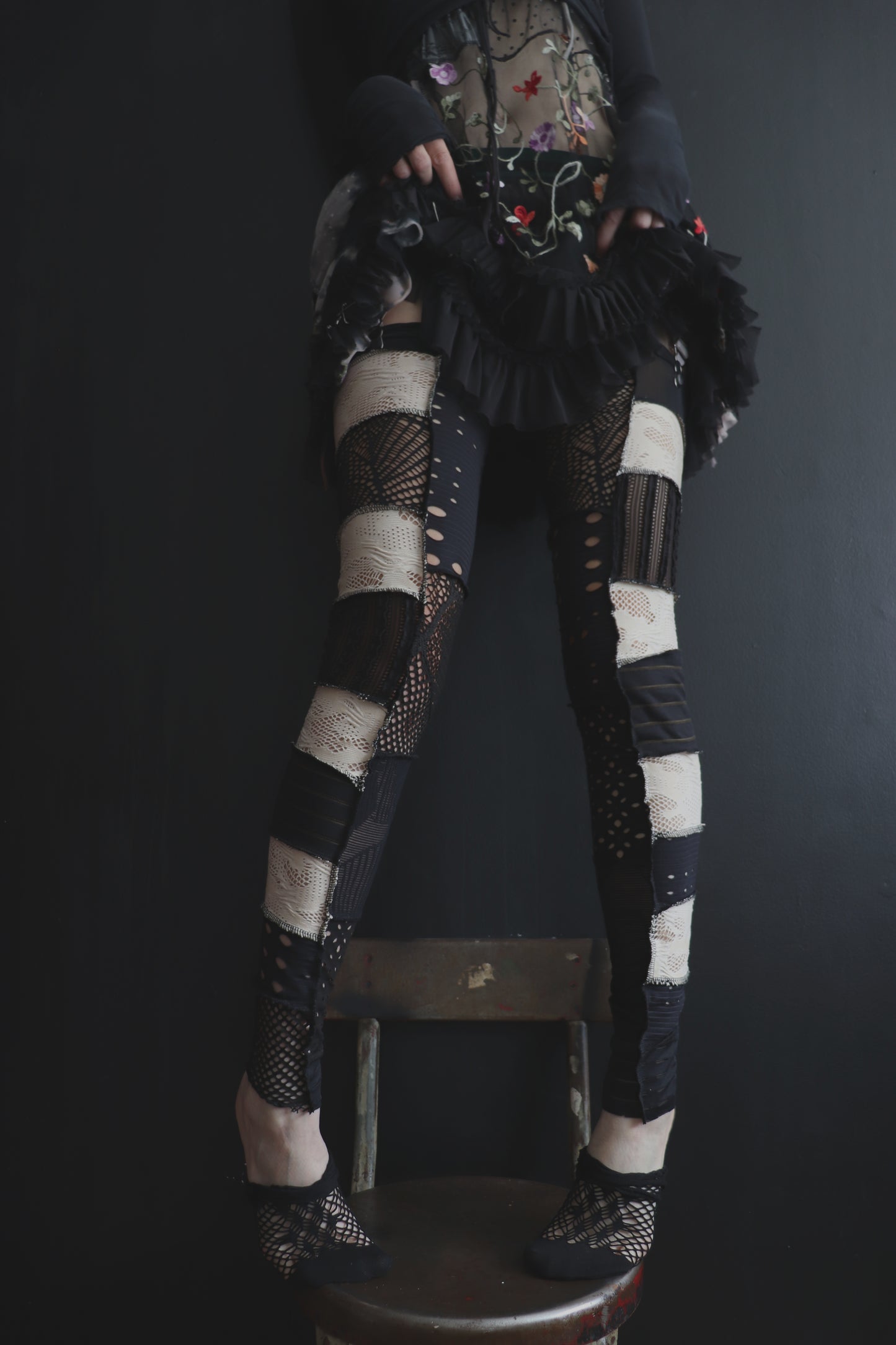 LetsGetAPartyGoingLetsGetAPartyGoing (One Size) Footless Thigh High Stockings Ice Cream Sandwish Mix