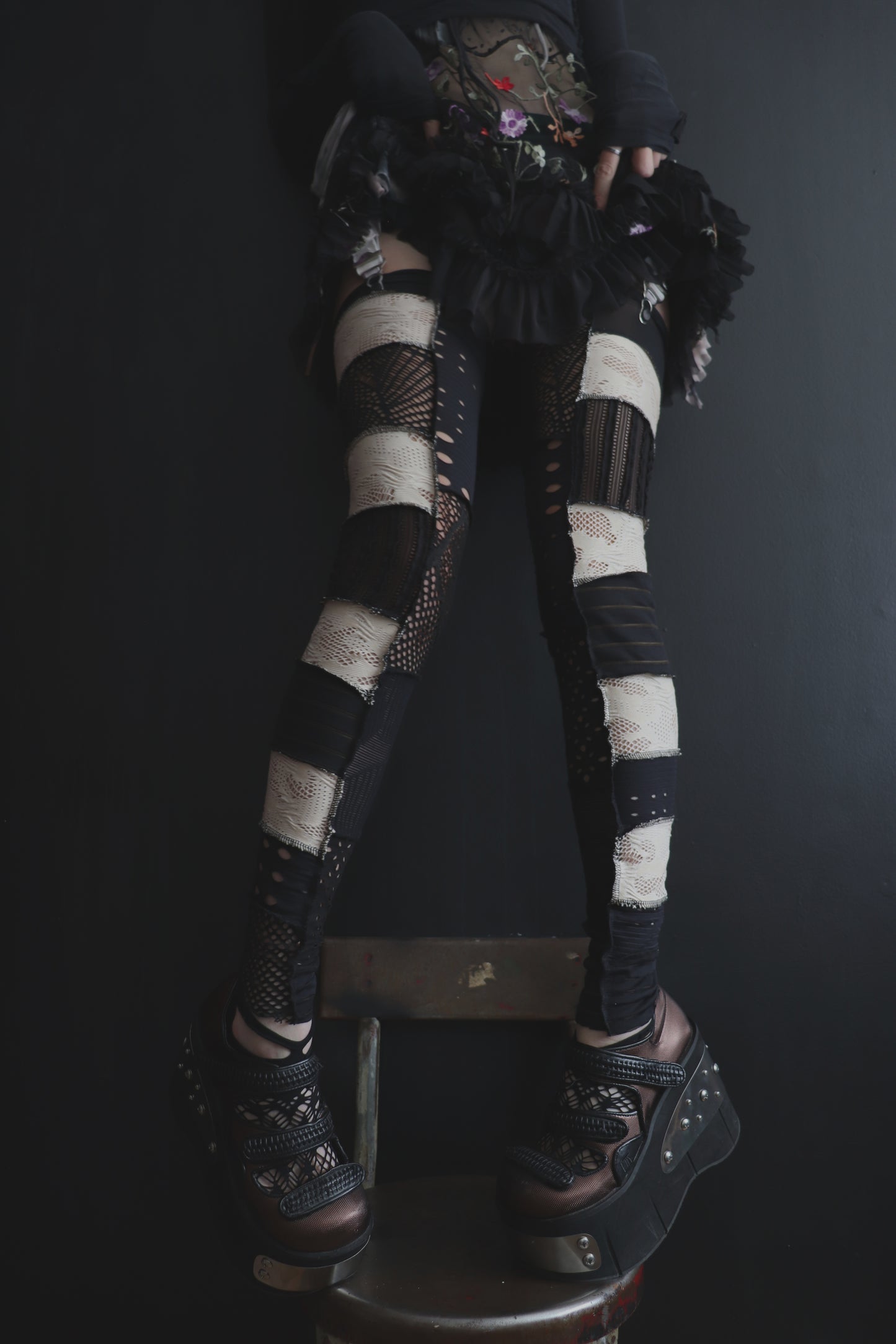 LetsGetAPartyGoingLetsGetAPartyGoing (One Size) Footless Thigh High Stockings Ice Cream Sandwish Mix