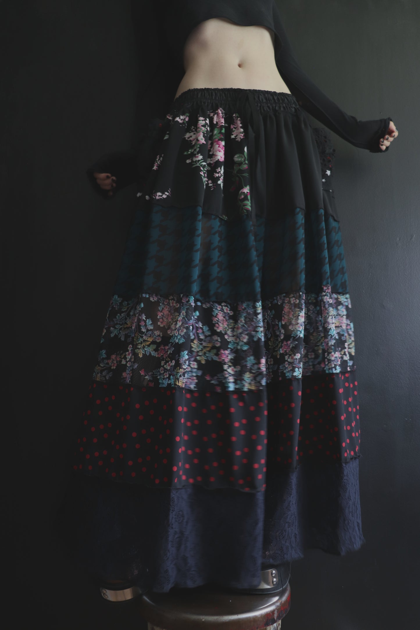 RootsThatSpreadSoDeep (One Size) Floor Length Floral Skirt