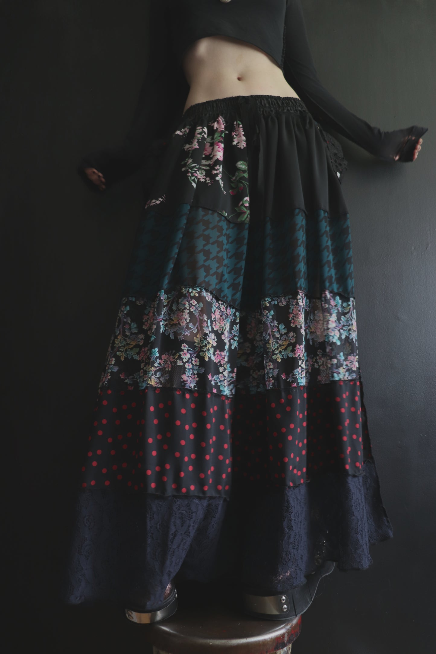RootsThatSpreadSoDeep (One Size) Floor Length Floral Skirt