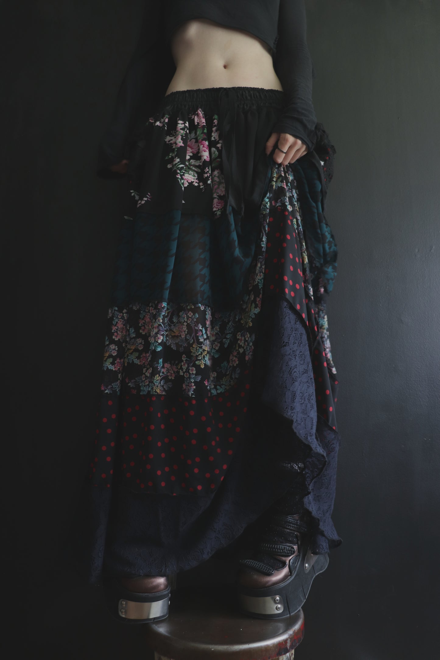 RootsThatSpreadSoDeep (One Size) Floor Length Floral Skirt