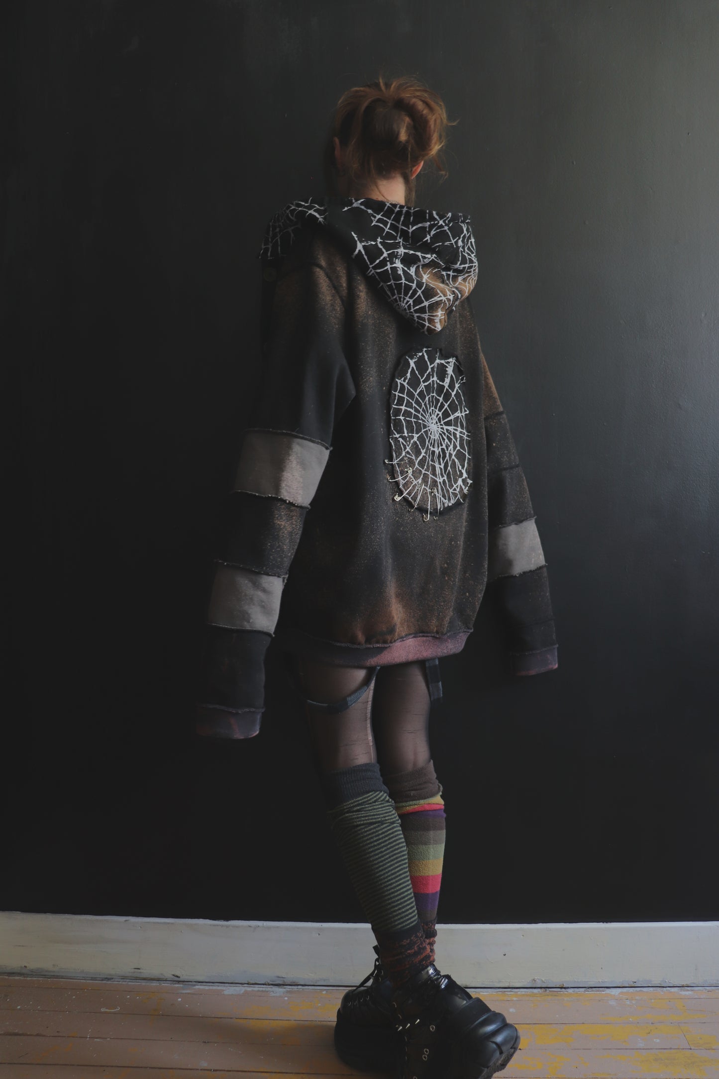 LoveCanLeaveYouCold (One Size) Patchwork Button Up Hoodie Web Wonder