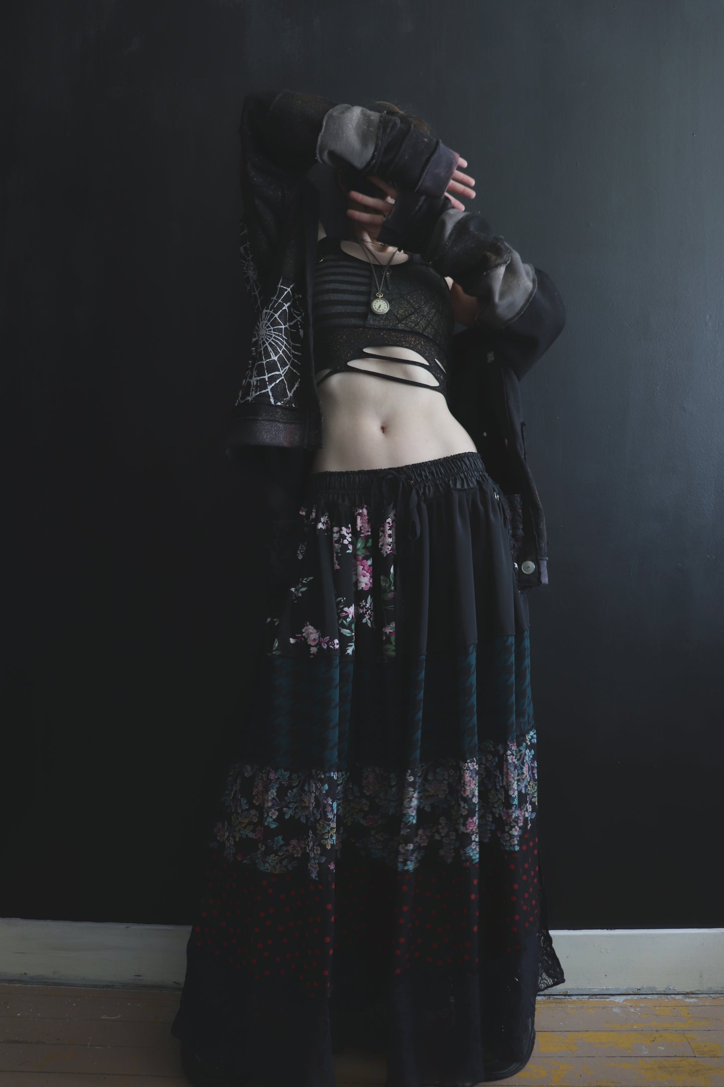 RootsThatSpreadSoDeep (One Size) Floor Length Floral Skirt