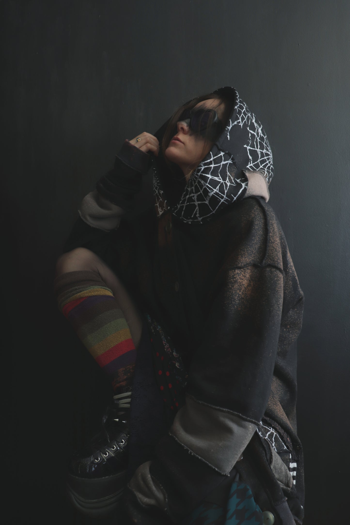 LoveCanLeaveYouCold (One Size) Patchwork Button Up Hoodie Web Wonder