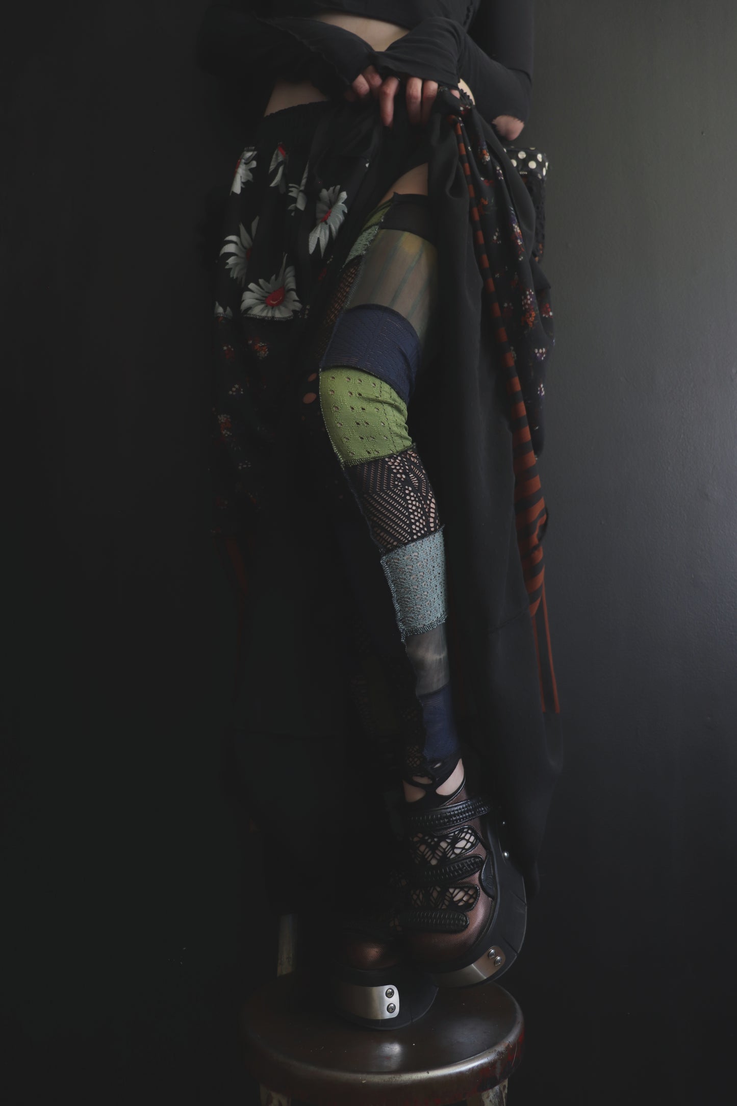 IsTheGrassGreenerOverThere? (One Size) Footless Thigh High Stockings Sea Mix