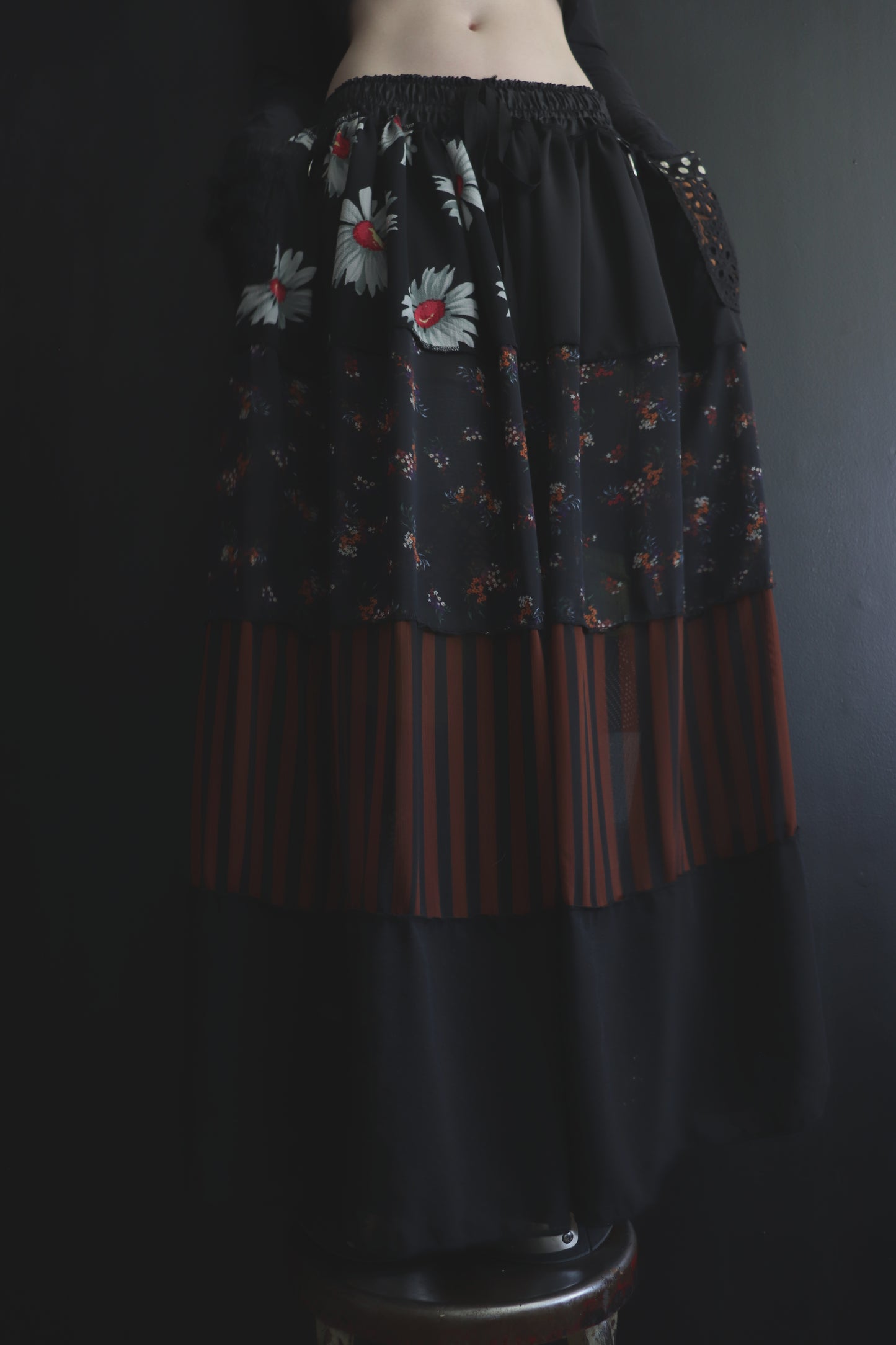 DontWaitUp (One Size) Floor Length Floral Skirt