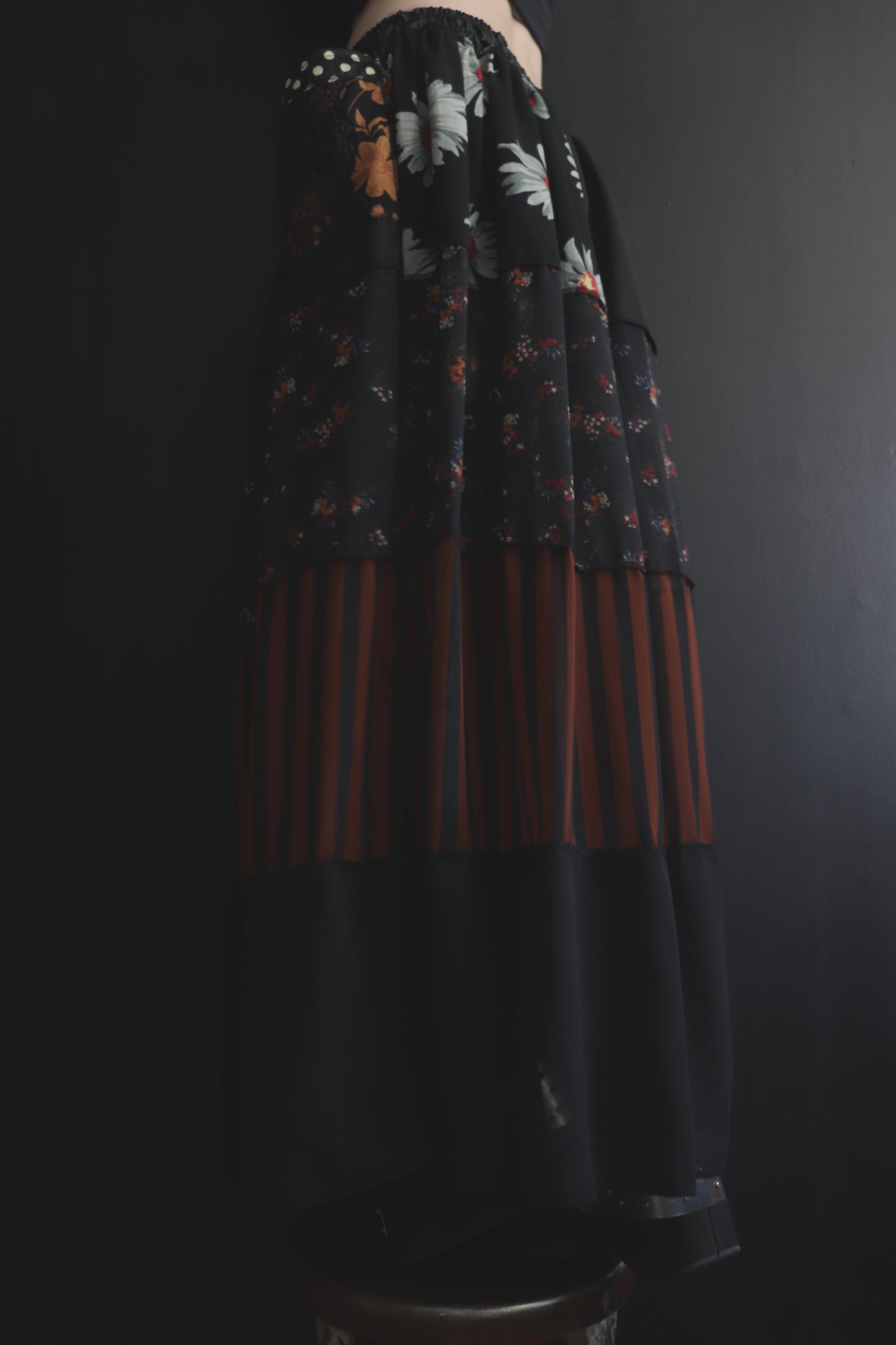 DontWaitUp (One Size) Floor Length Floral Skirt