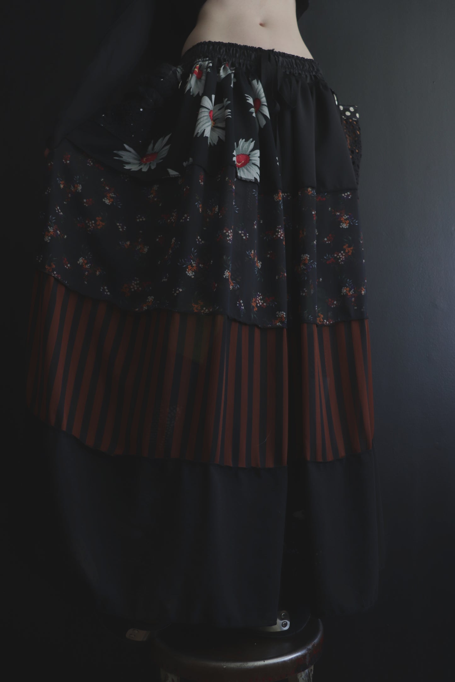 DontWaitUp (One Size) Floor Length Floral Skirt