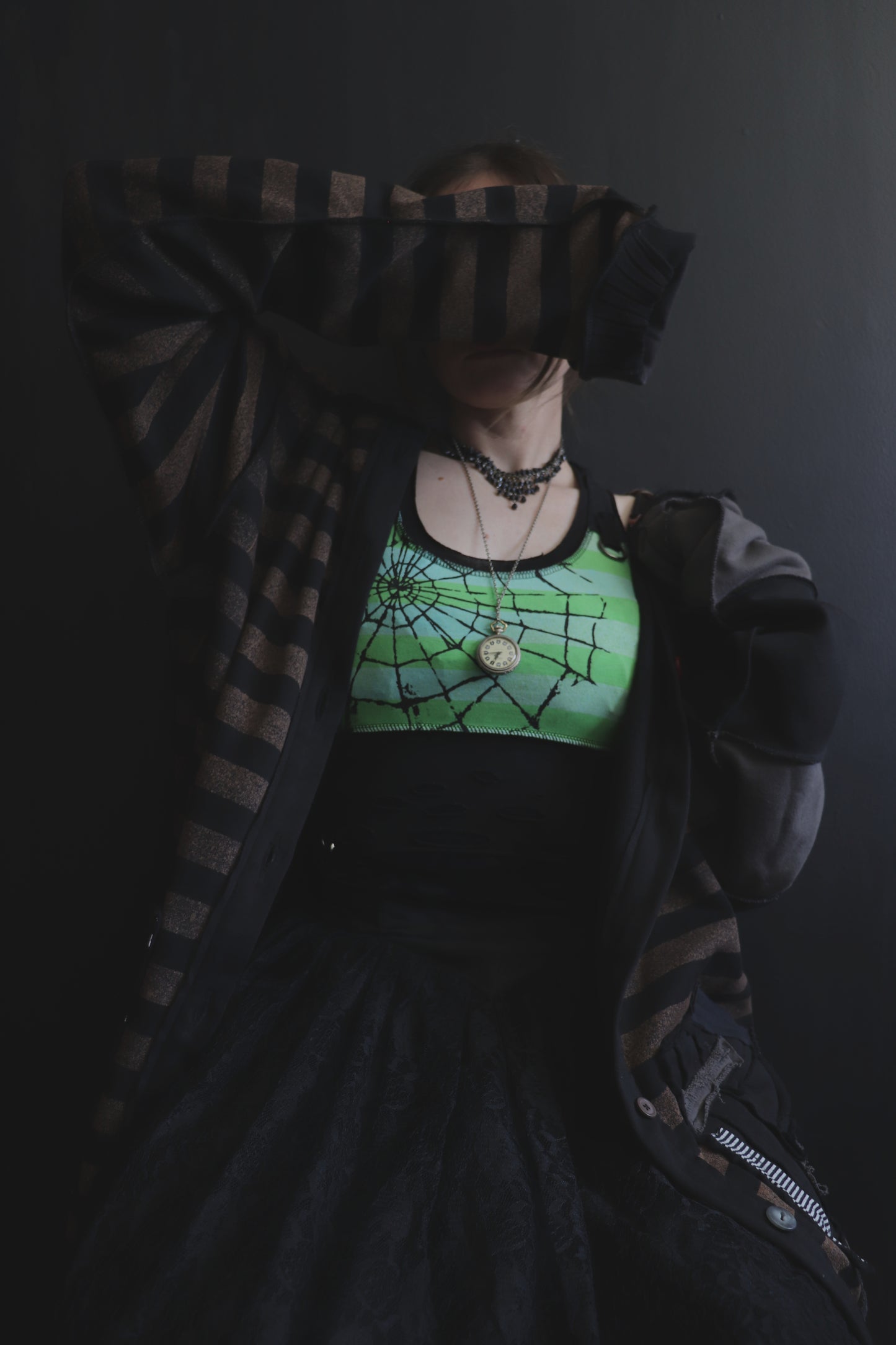 YouFallIntoTheSameTrap (S, XL) Cotton Tattered Apocalypse Racerback Tank Top With Spiderweb