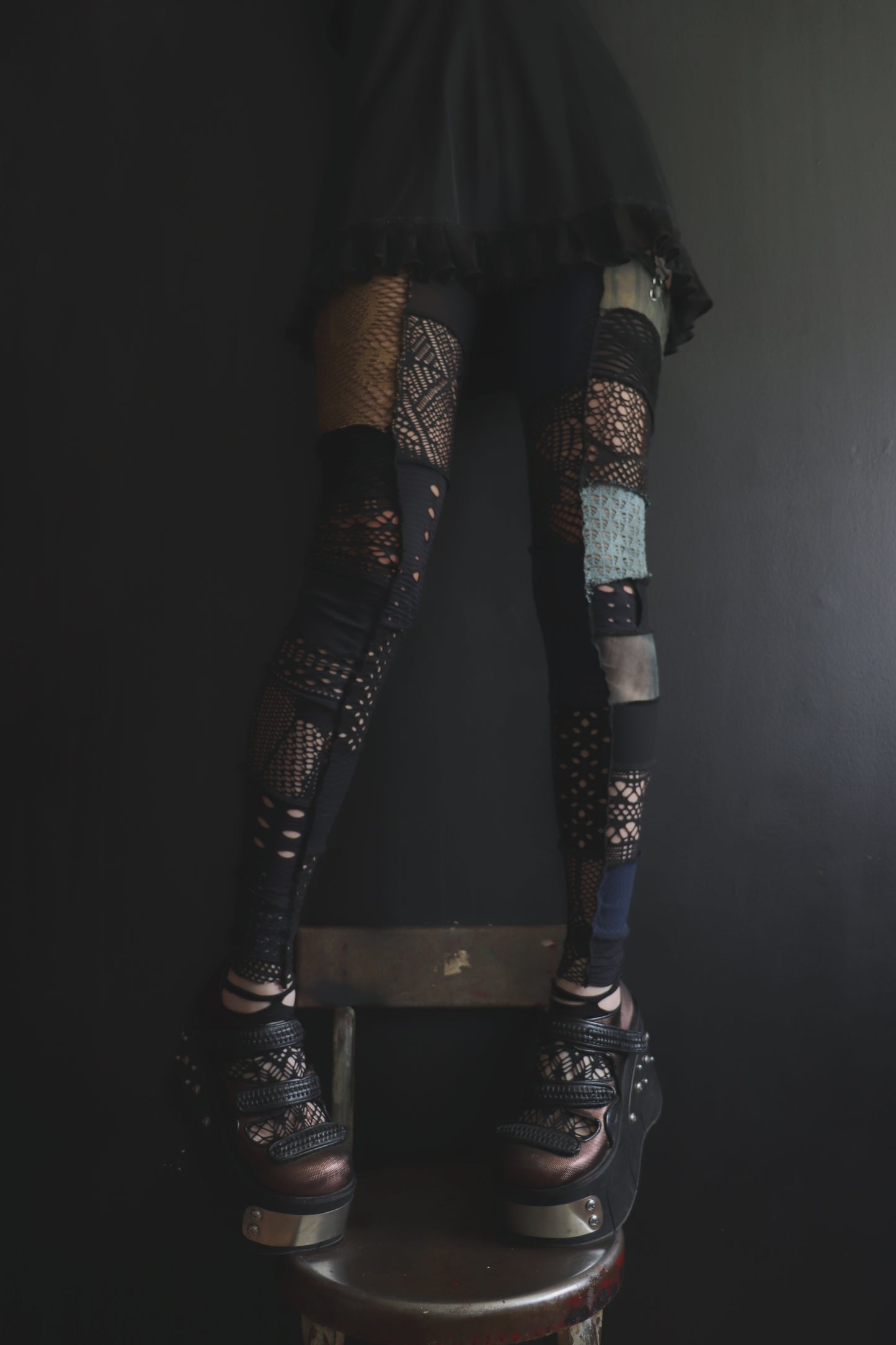 TrustMeImNotFalling (One Size) Footless Thigh High Stockings Random Moody Mix