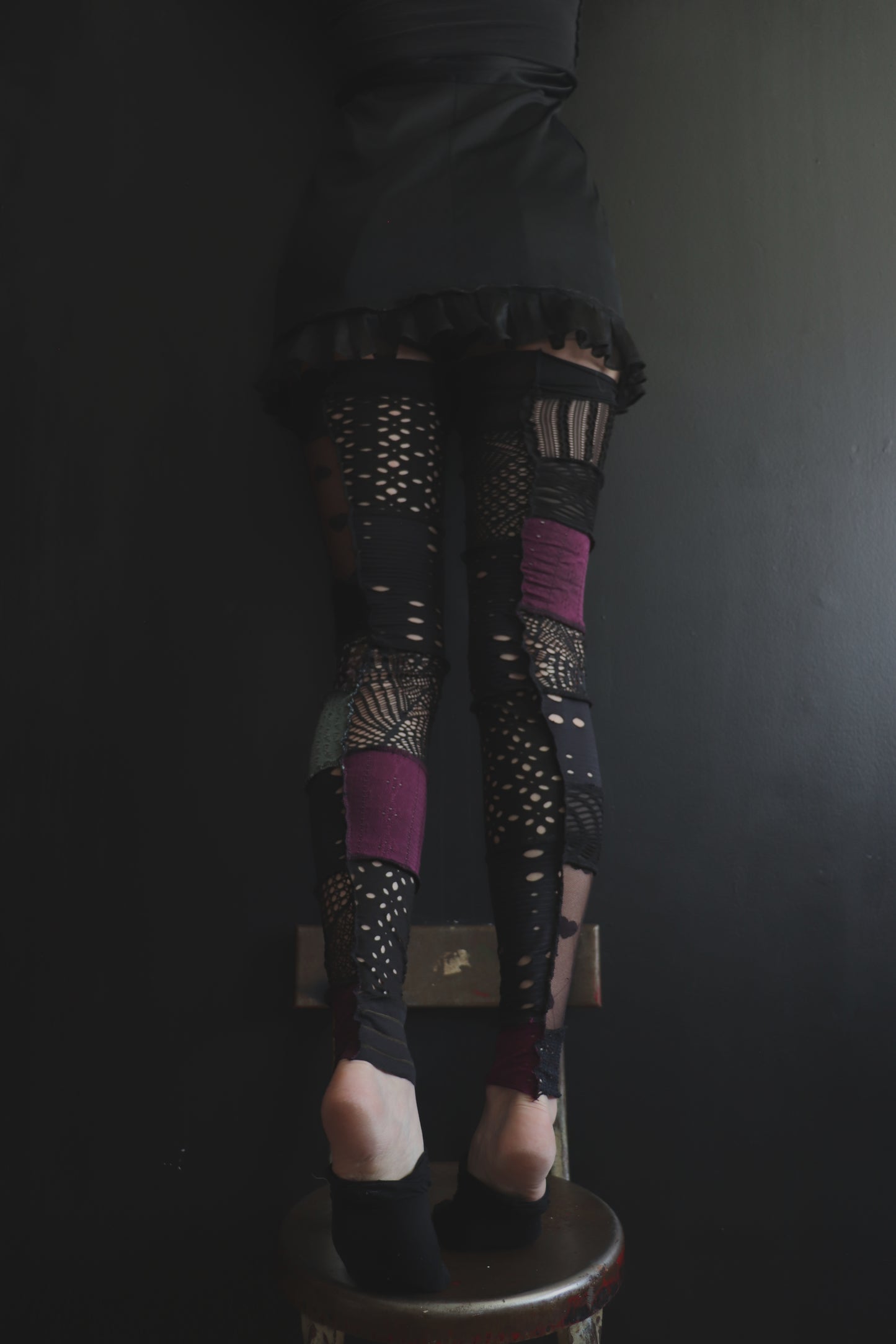 NoSupersonicHeartbeatsInTheMorning (One Size) Footless Thigh High Stockings Love Mix