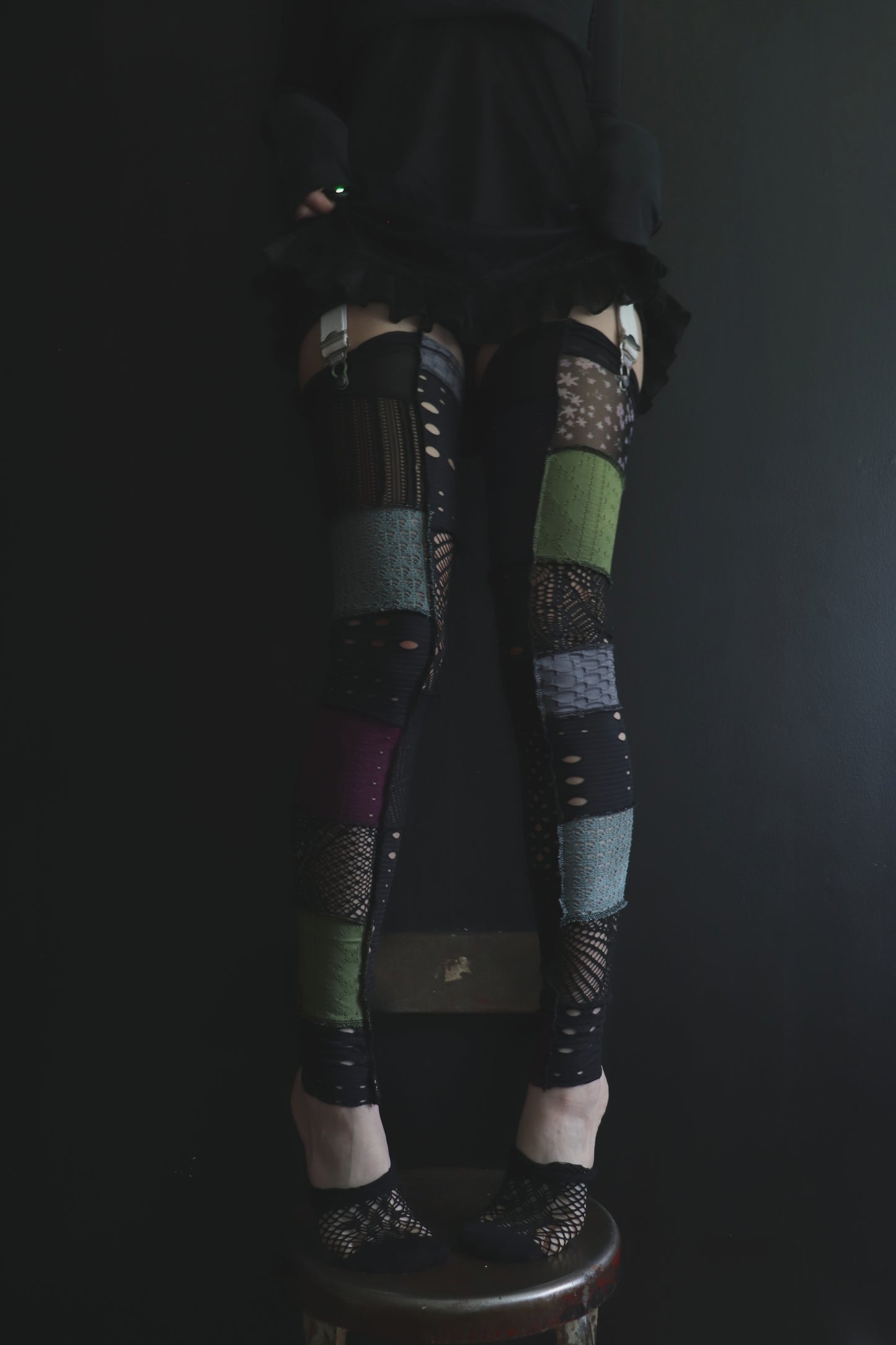 AQuaintDesignItTakesMyTime (One Size) Footless Thigh High Stockings Random Mix