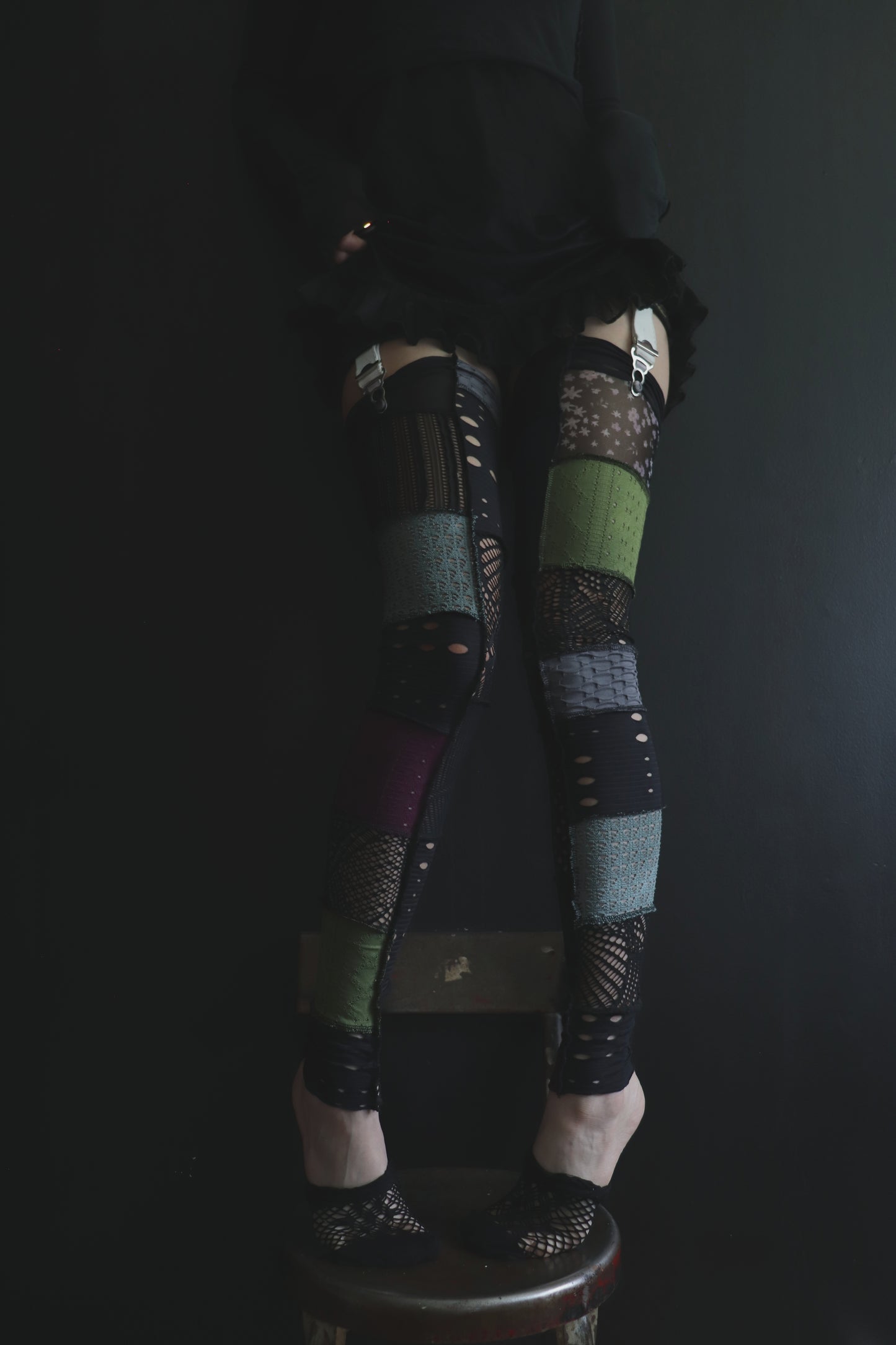 AQuaintDesignItTakesMyTime (One Size) Footless Thigh High Stockings Random Mix
