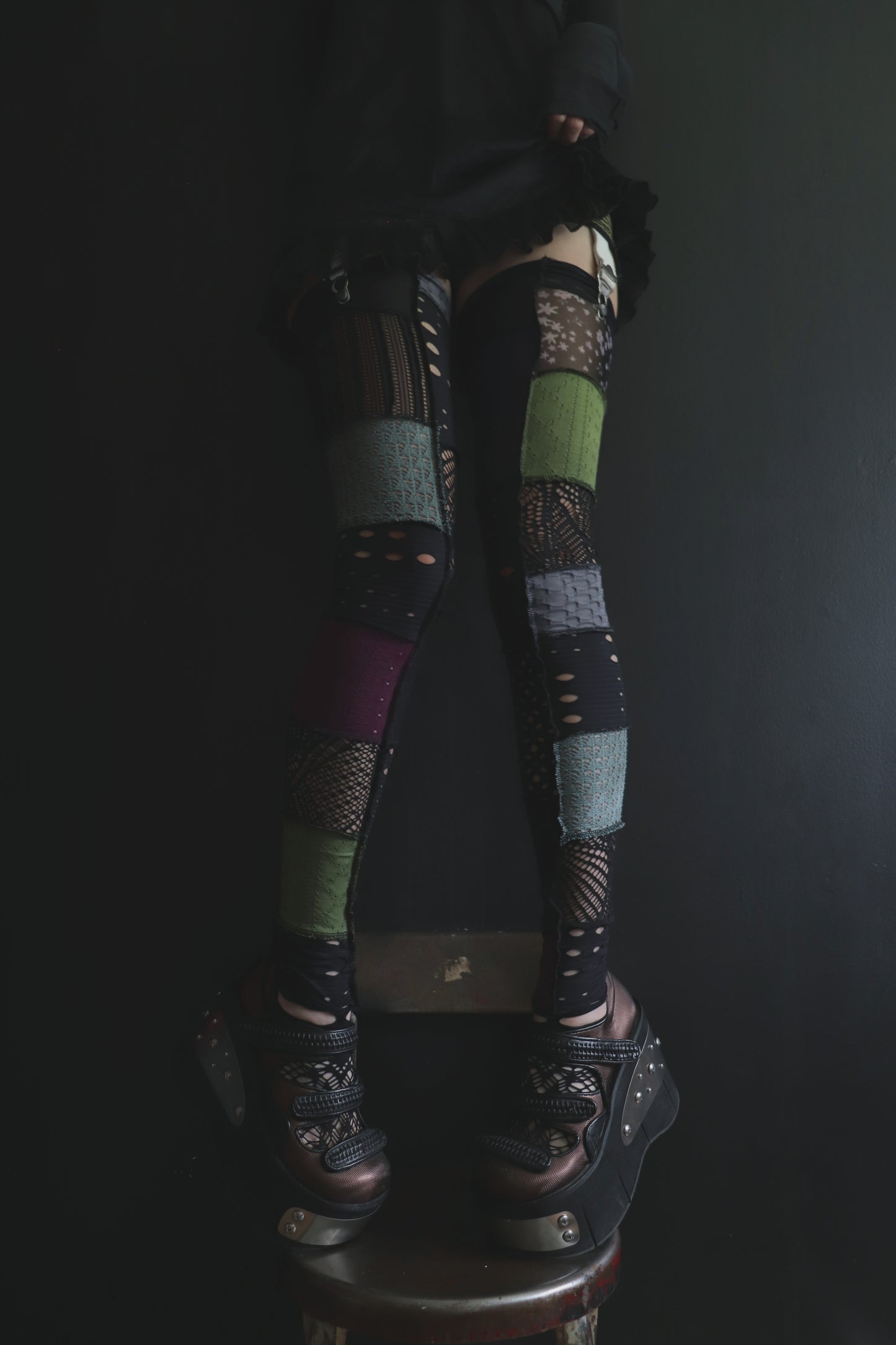 AQuaintDesignItTakesMyTime (One Size) Footless Thigh High Stockings Random Mix