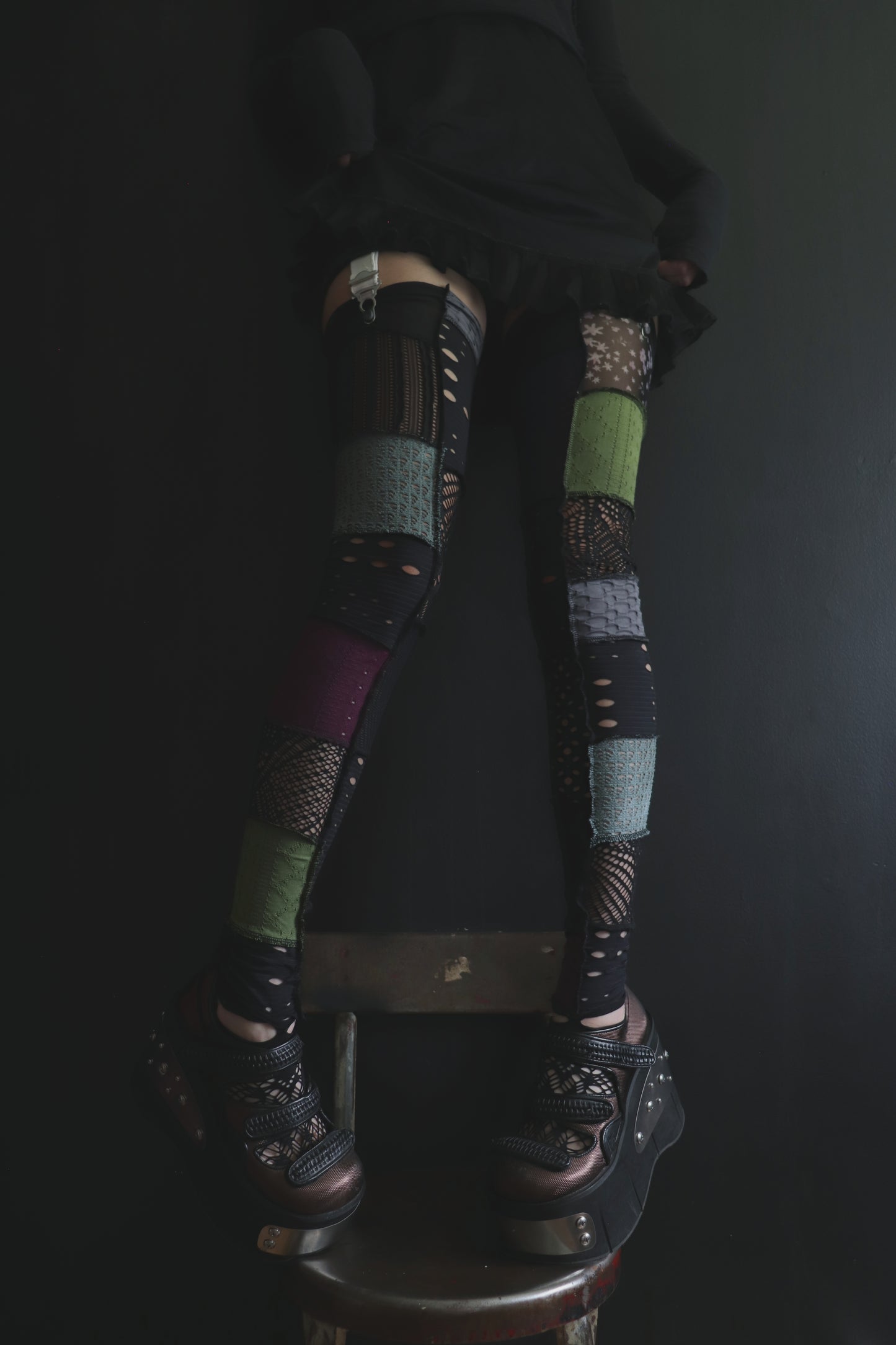 AQuaintDesignItTakesMyTime (One Size) Footless Thigh High Stockings Random Mix