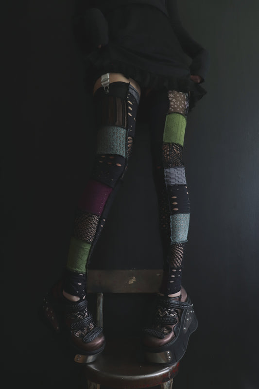 AQuaintDesignItTakesMyTime (One Size) Footless Thigh High Stockings Random Mix