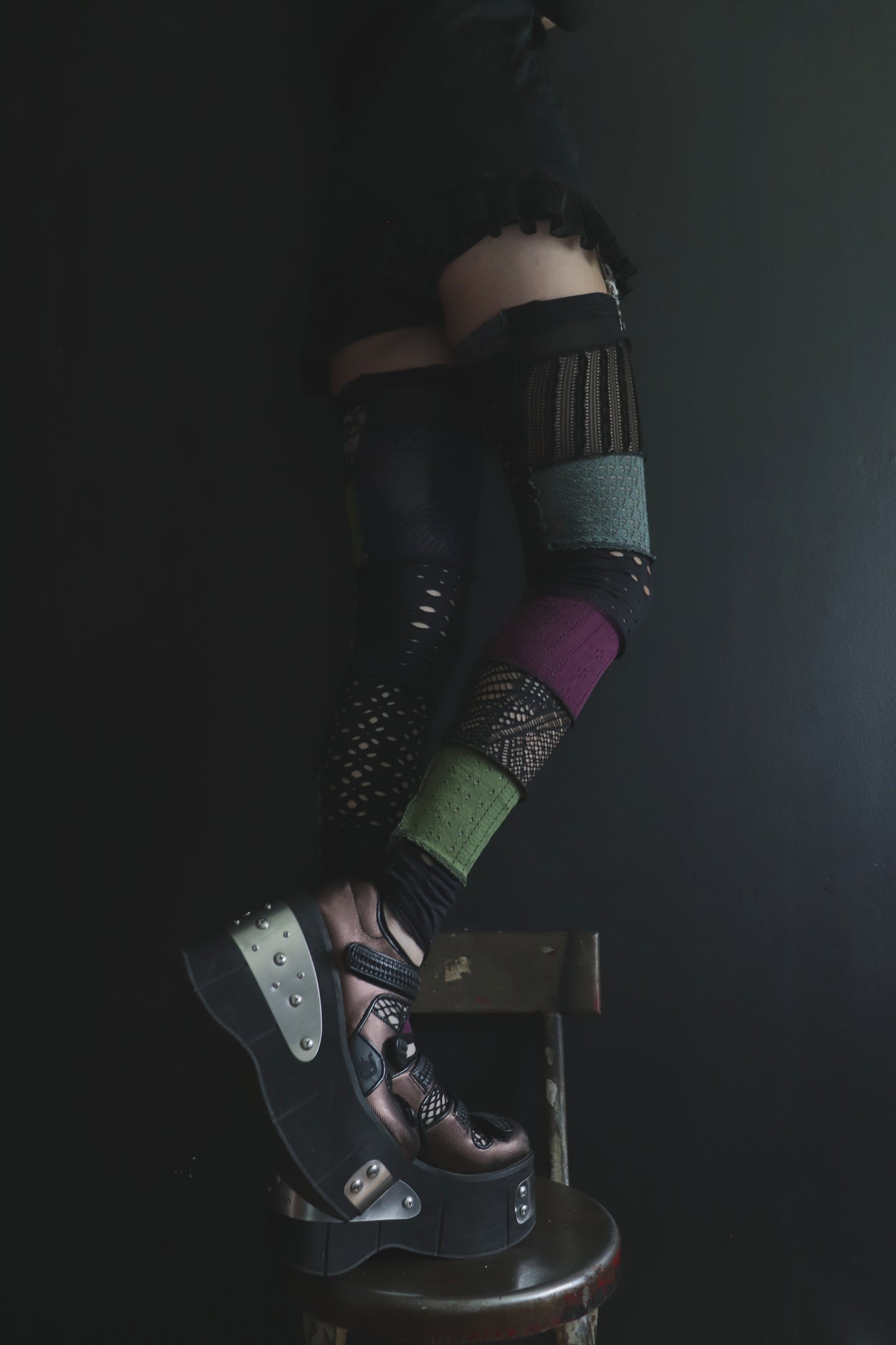 AQuaintDesignItTakesMyTime (One Size) Footless Thigh High Stockings Random Mix