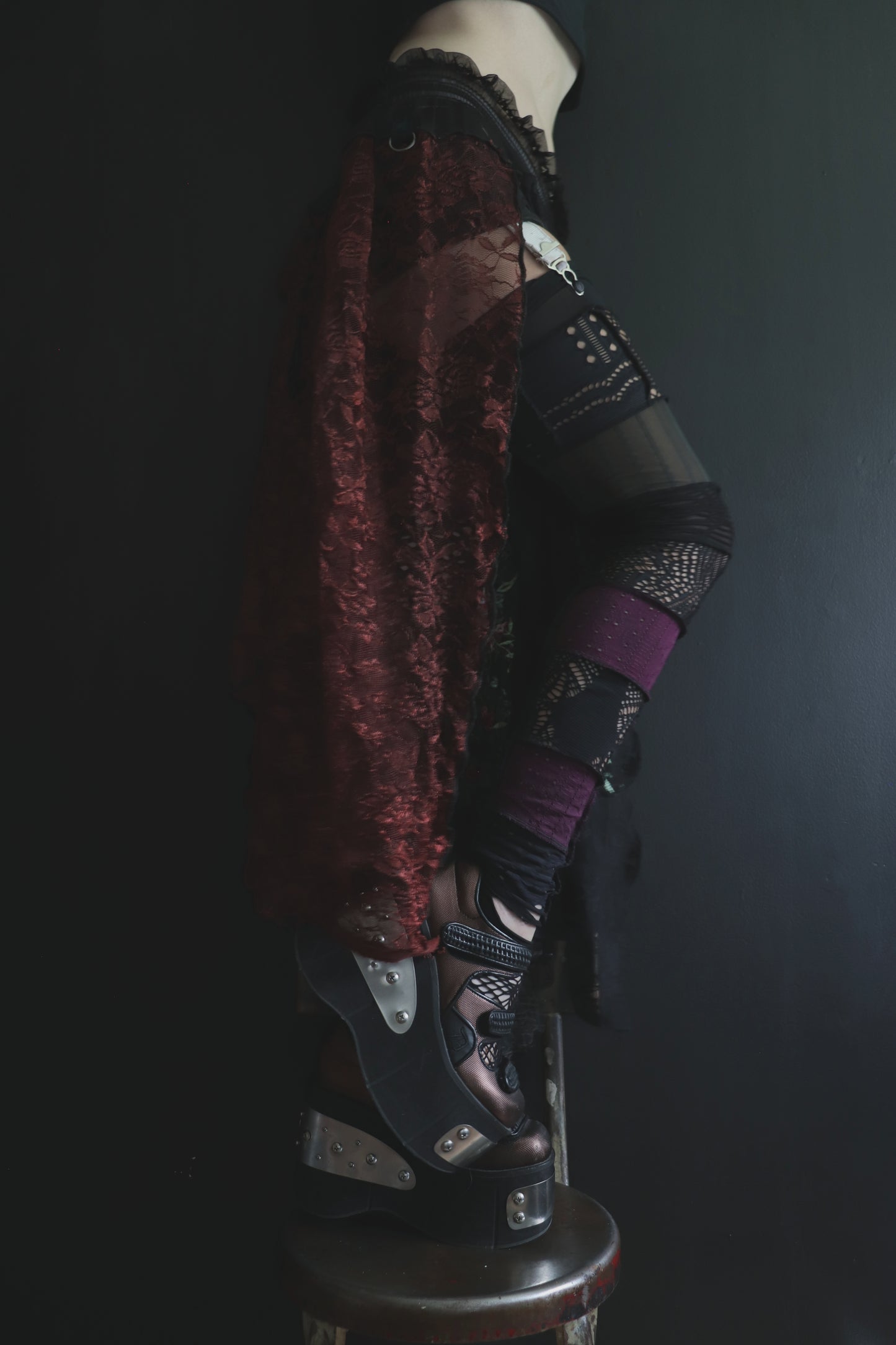 AndTheWorldGivesUpLikeAShiverOfDoubt (One Size) Sheer And Lace Overlayer Skirt