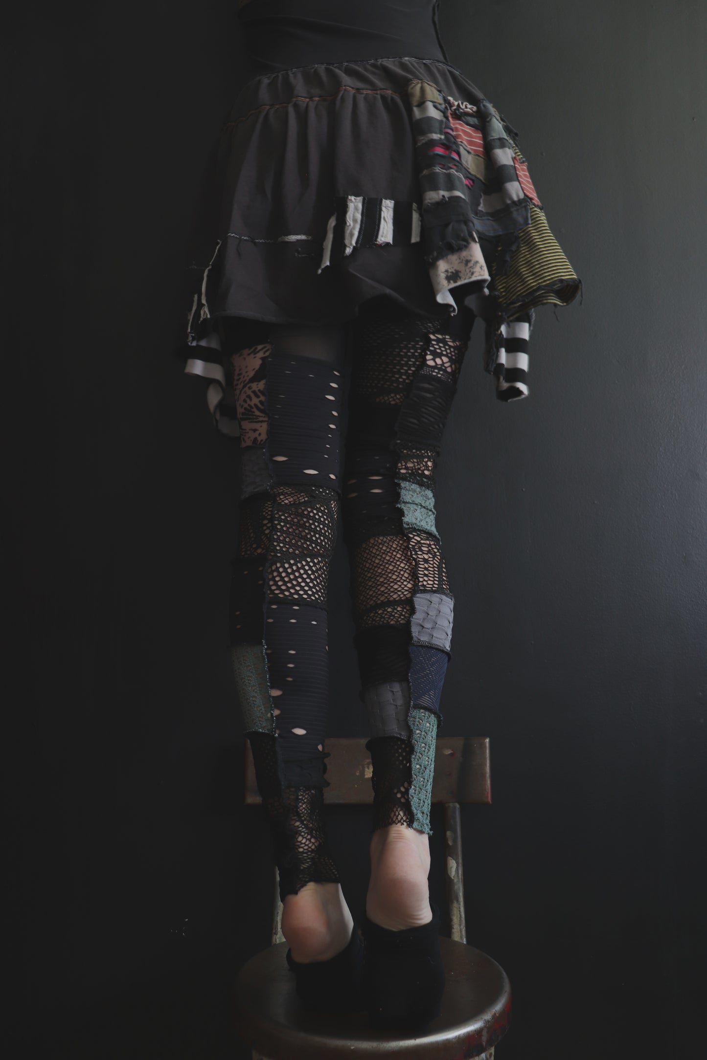 AllYourEnemiesAreThrowingOutPunches (One Size) Footless Thigh High Stockings Moody Butterfly Mix