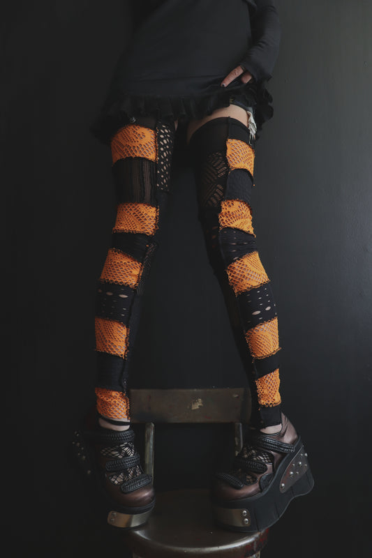 AtNightWhenTheTempestComesOut (One Size) Footless Thigh High Stockings Spooky Mix