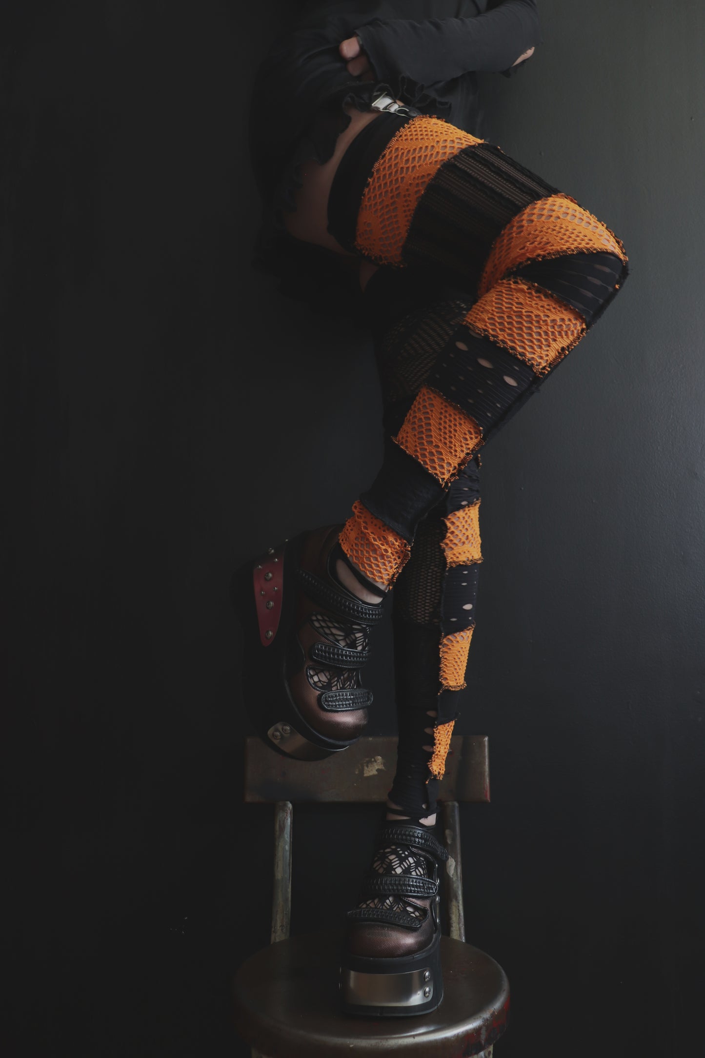 AtNightWhenTheTempestComesOut (One Size) Footless Thigh High Stockings Spooky Mix