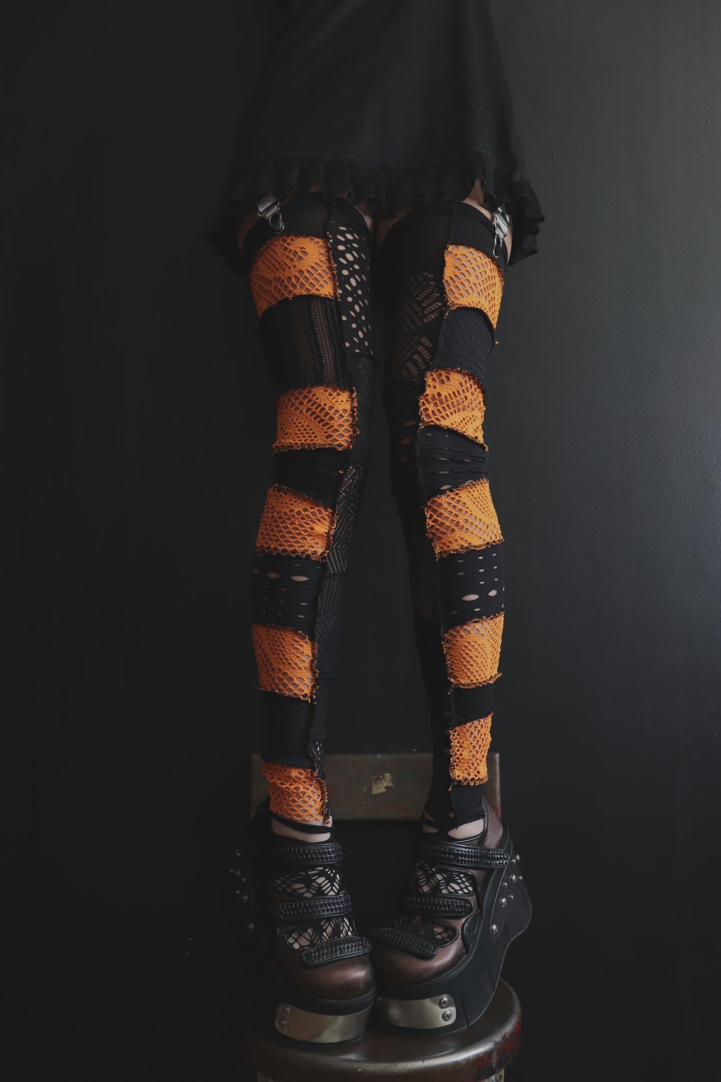 AtNightWhenTheTempestComesOut (One Size) Footless Thigh High Stockings Spooky Mix