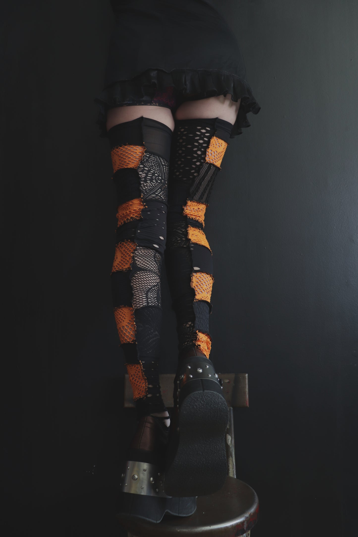 AtNightWhenTheTempestComesOut (One Size) Footless Thigh High Stockings Spooky Mix