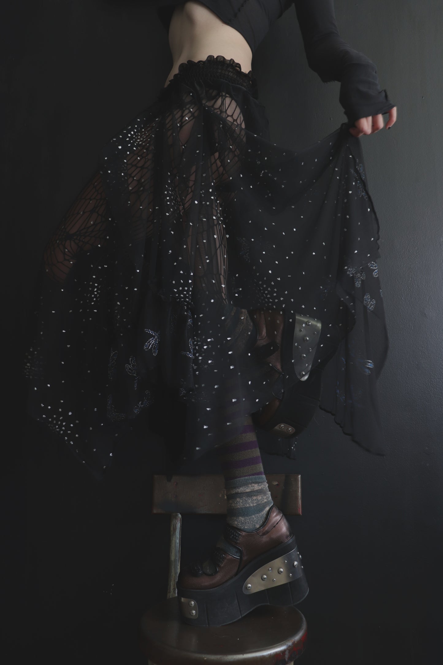TouchAndFeelMyWayThroughDelight (One Size) Sheer And Lace Overlayer Skirt