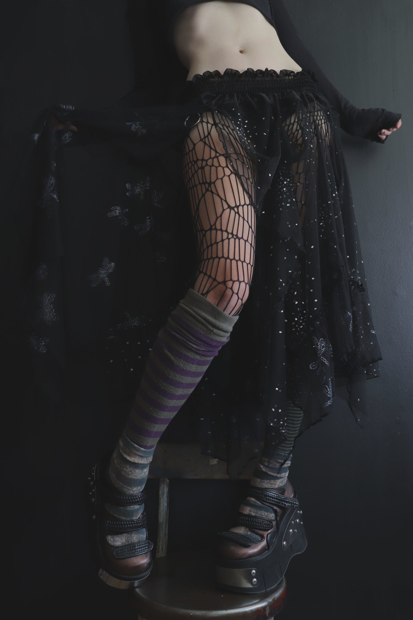 TouchAndFeelMyWayThroughDelight (One Size) Sheer And Lace Overlayer Skirt