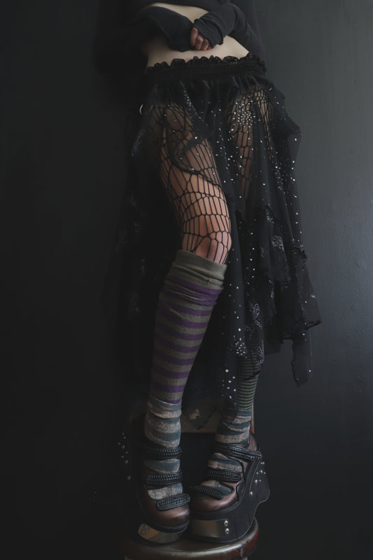 TouchAndFeelMyWayThroughDelight (One Size) Sheer And Lace Overlayer Skirt