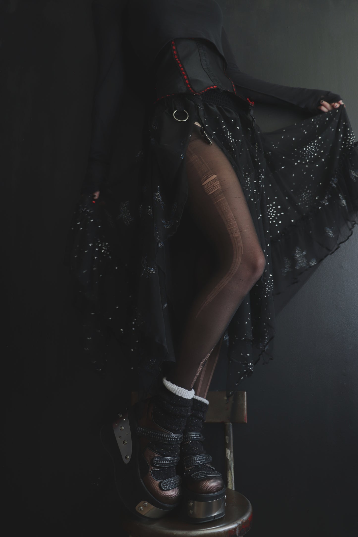 TouchAndFeelMyWayThroughDelight (One Size) Sheer And Lace Overlayer Skirt