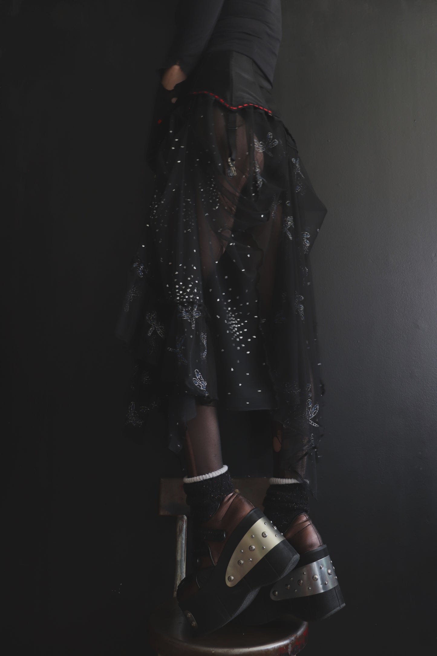 TouchAndFeelMyWayThroughDelight (One Size) Sheer And Lace Overlayer Skirt