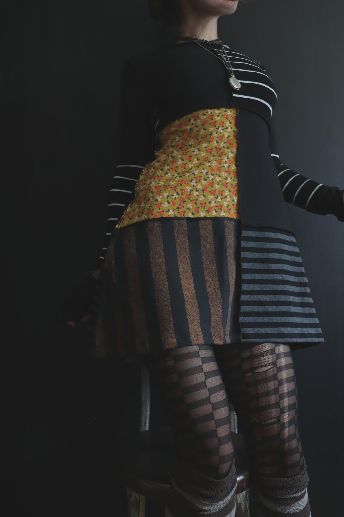 LeftYourHouseInARushItsAlwaysEarlyMorning (S, M) Mod Mini Dress Long Sleeves Little Autumn Splash