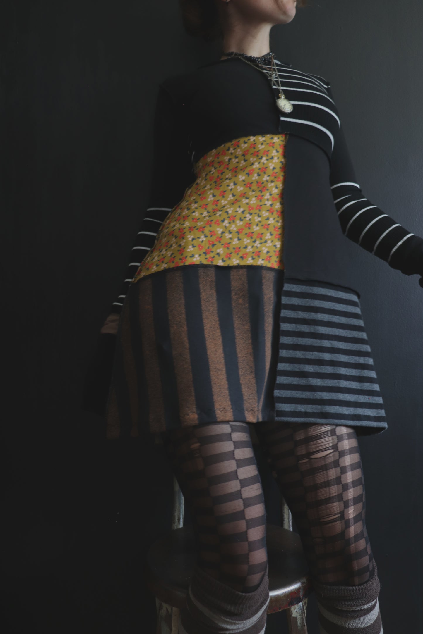 LeftYourHouseInARushItsAlwaysEarlyMorning (S, M) Mod Mini Dress Long Sleeves Little Autumn Splash