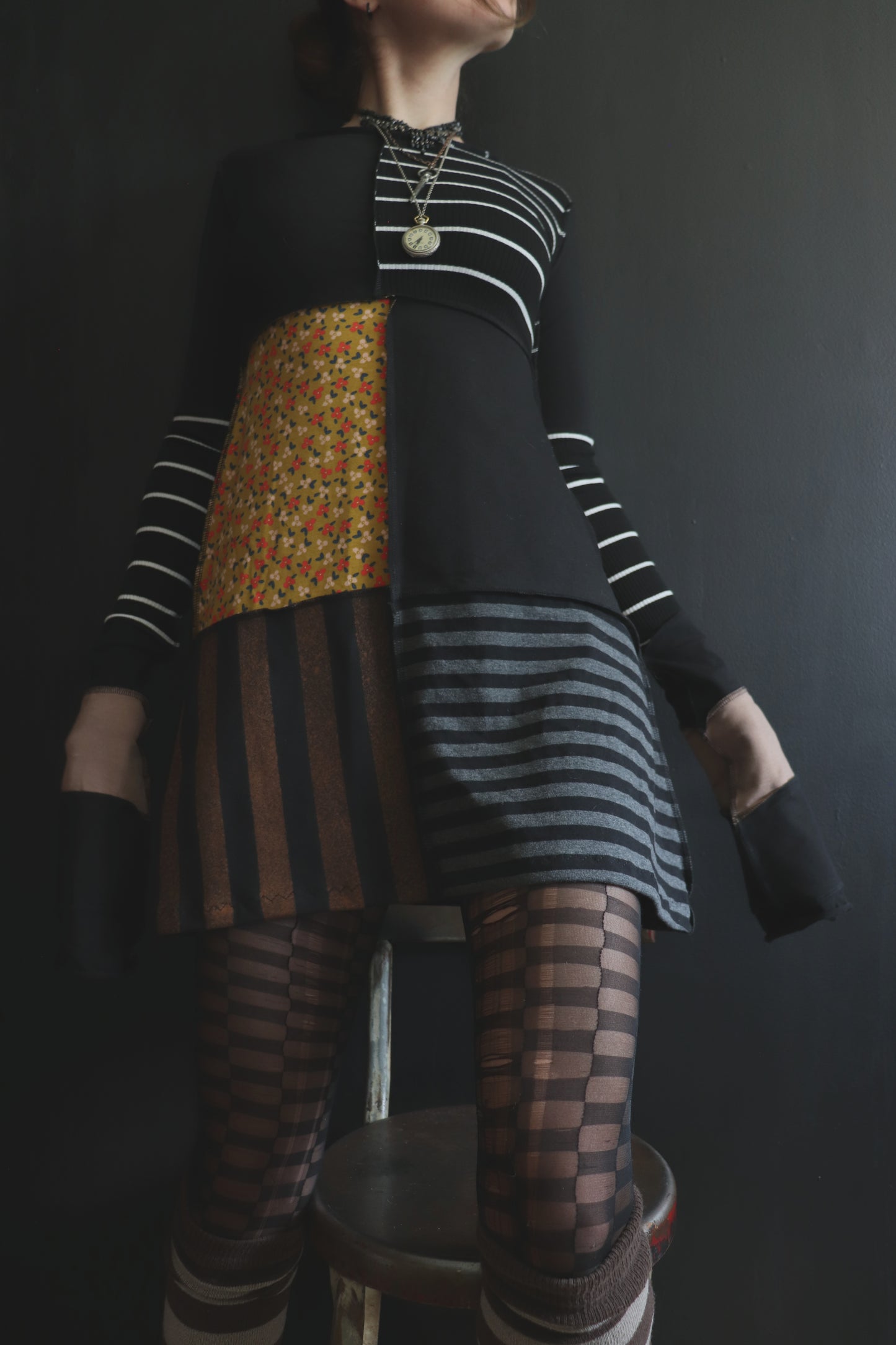 LeftYourHouseInARushItsAlwaysEarlyMorning (S, M) Mod Mini Dress Long Sleeves Little Autumn Splash