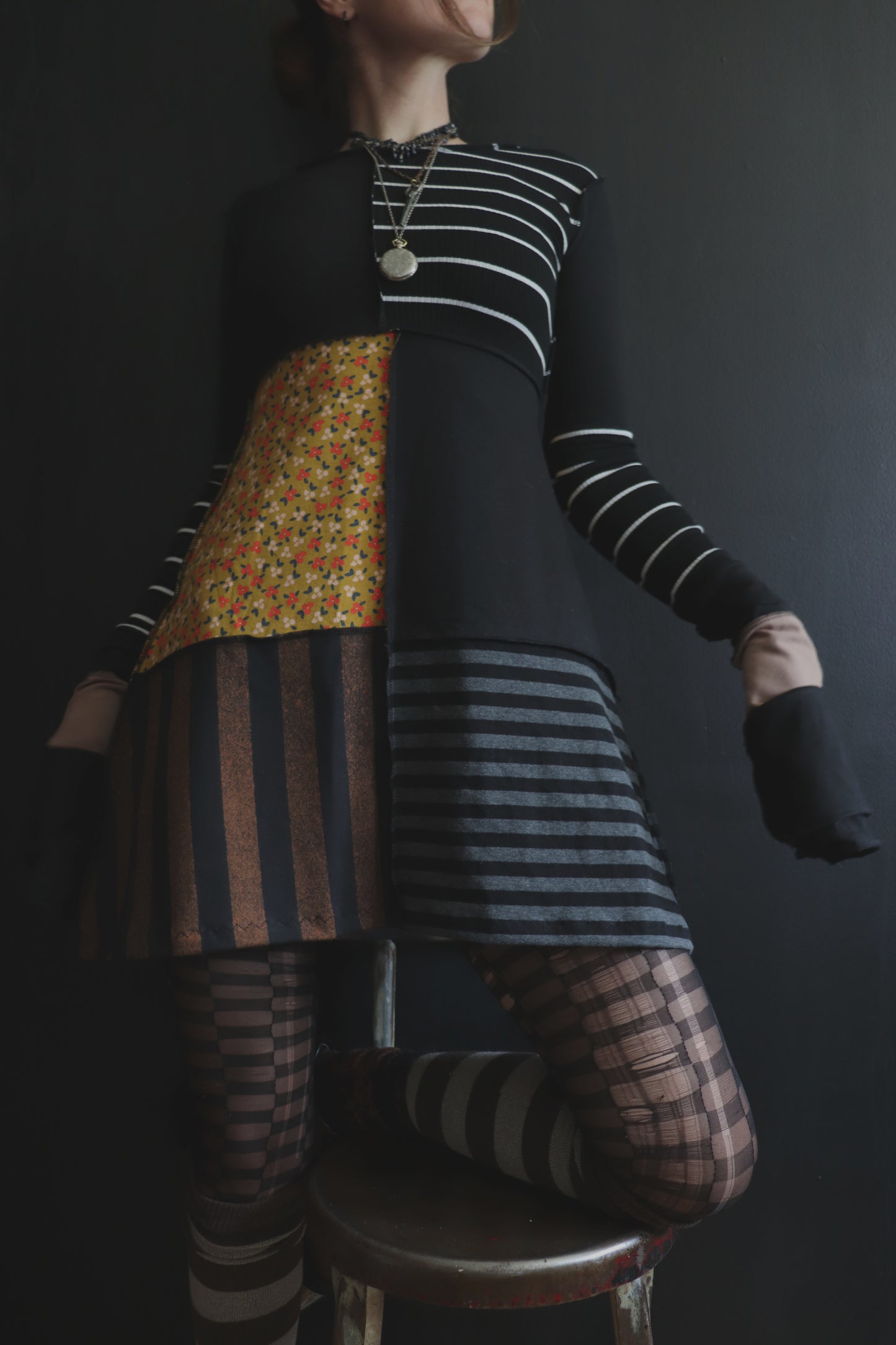 LeftYourHouseInARushItsAlwaysEarlyMorning (S, M) Mod Mini Dress Long Sleeves Little Autumn Splash