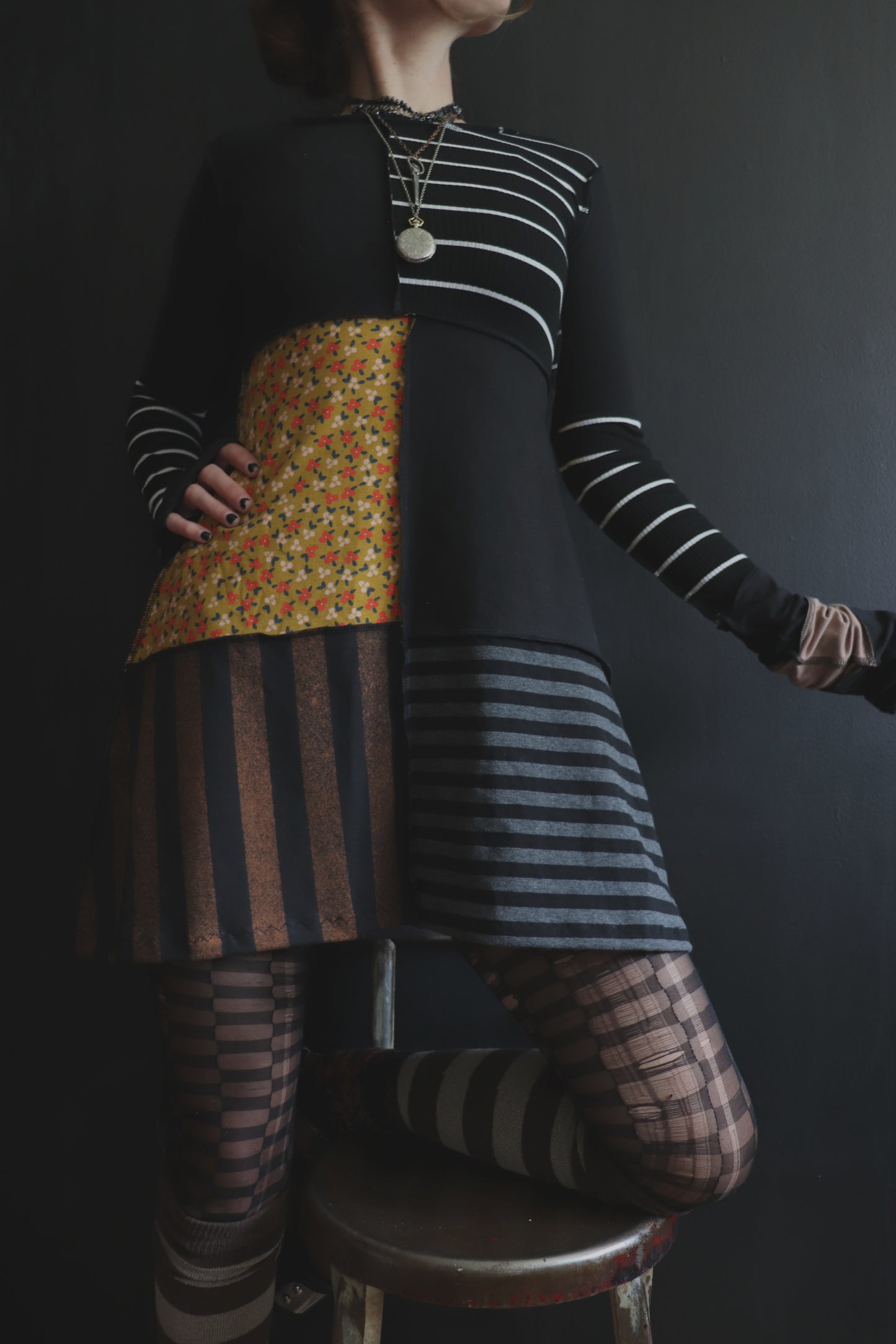 LeftYourHouseInARushItsAlwaysEarlyMorning (S, M) Mod Mini Dress Long Sleeves Little Autumn Splash